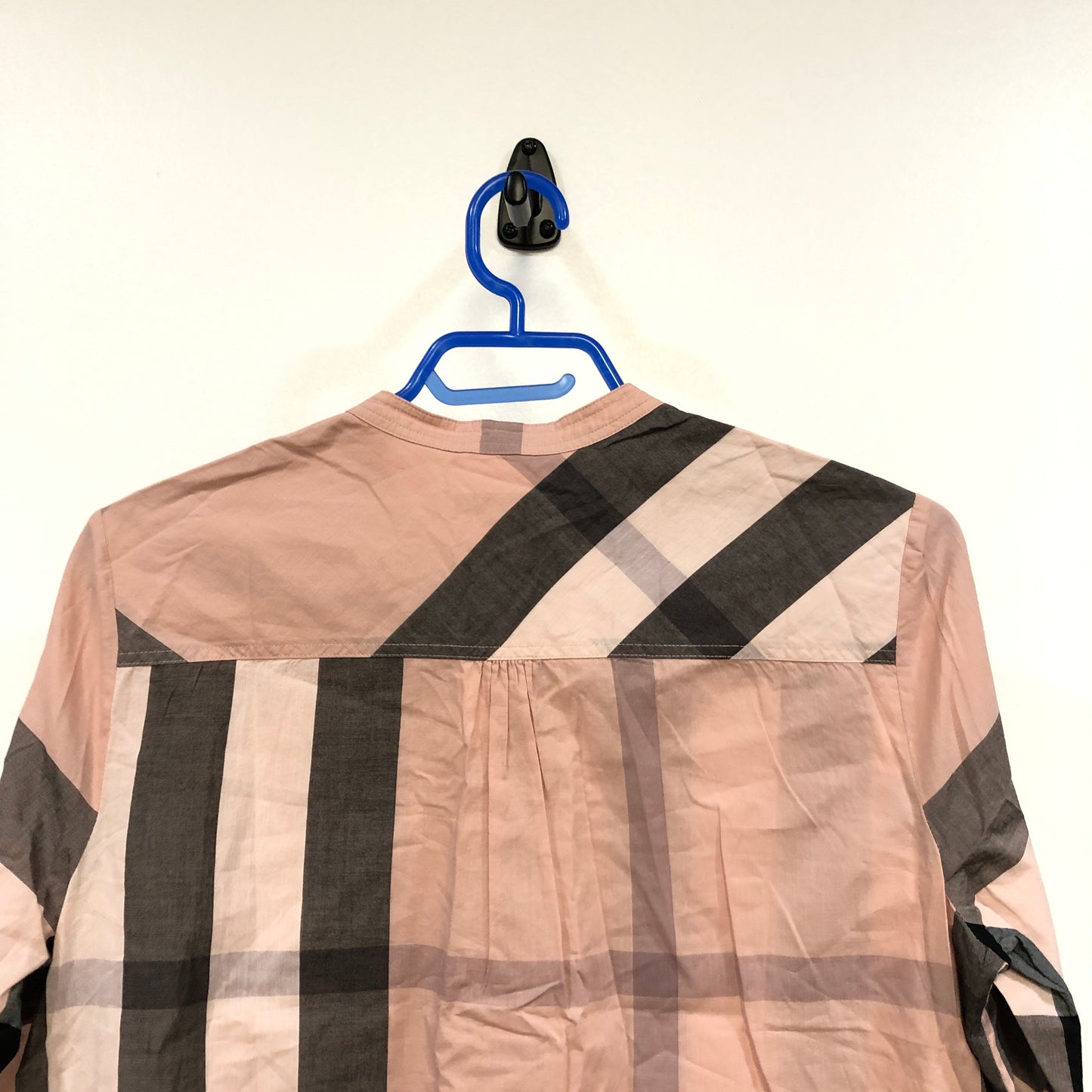 Burberry Mist Pink Vintage Check Long Sleeve Shirt Size 6