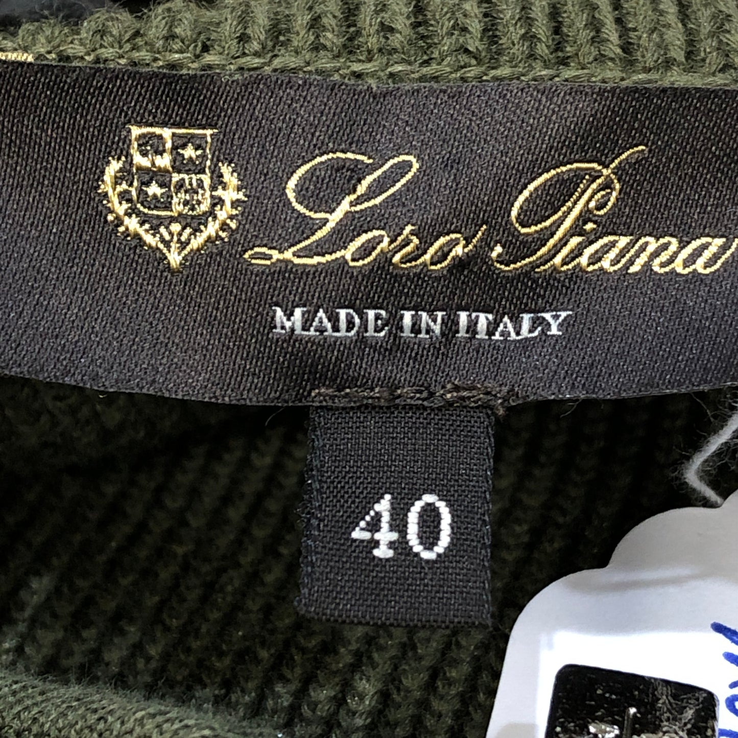 Loro Piana Olive Green Short Sleeve Zip Hoodie Size 40