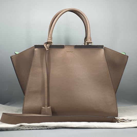 Fendi 2Jours Tote Bag Brown Leather