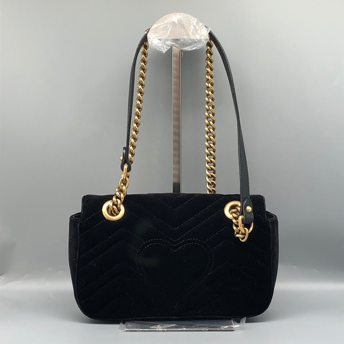 Gucci GG Marmont Velvet Shoulder Bag Black