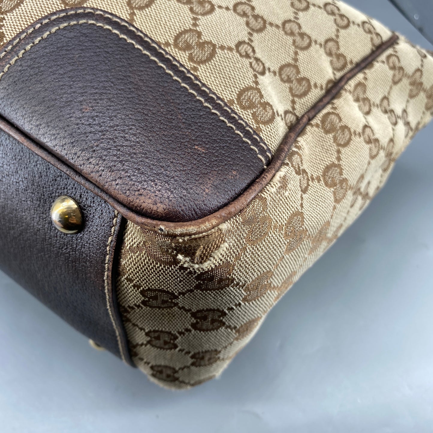 Gucci GG Canvas Handbag Beige/Brown