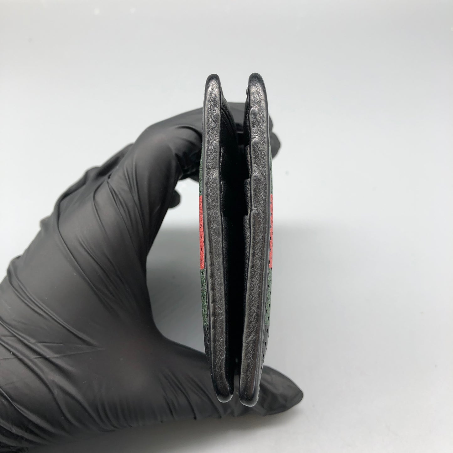 Gucci Black/Green/Red Web Stripe Bifold Wallet