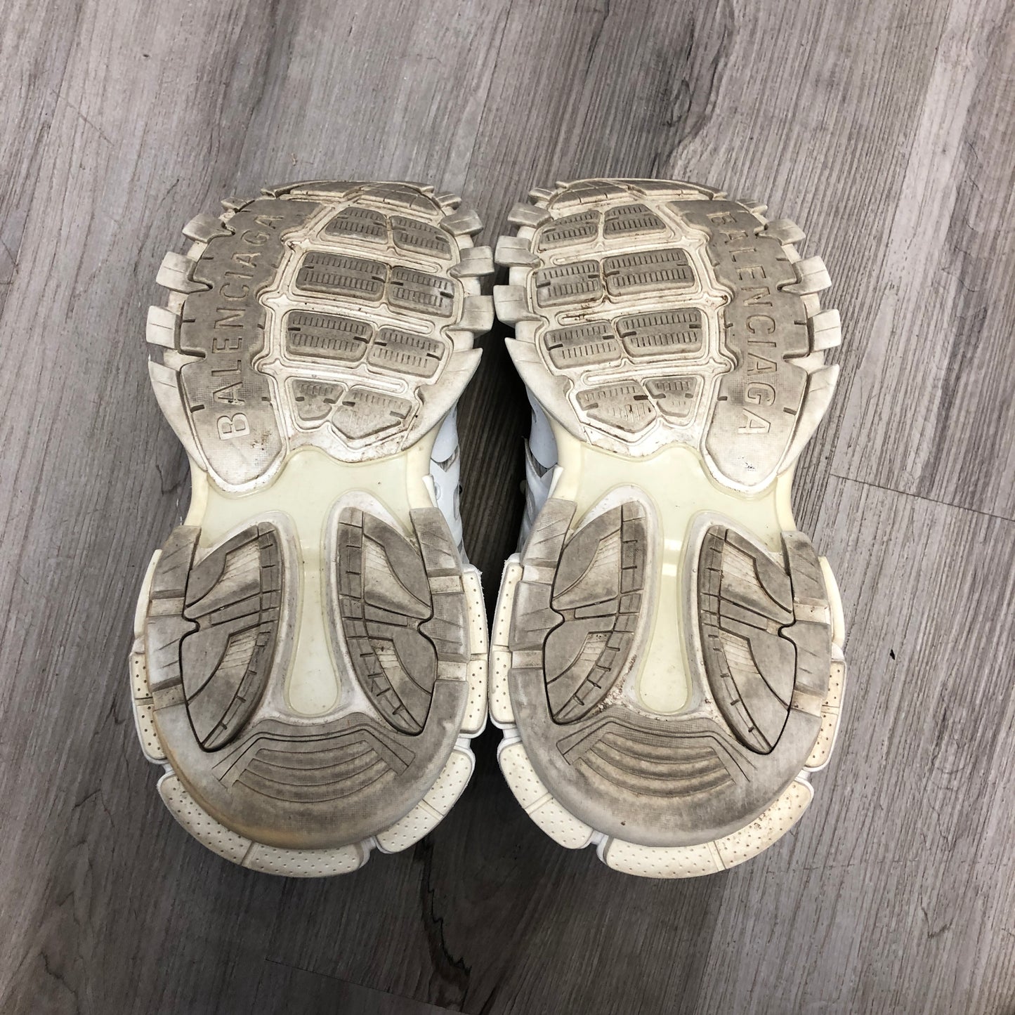 Balenciaga Women's Triple S Mesh Leather Chunky Platform Sneaker Shoes 36 White