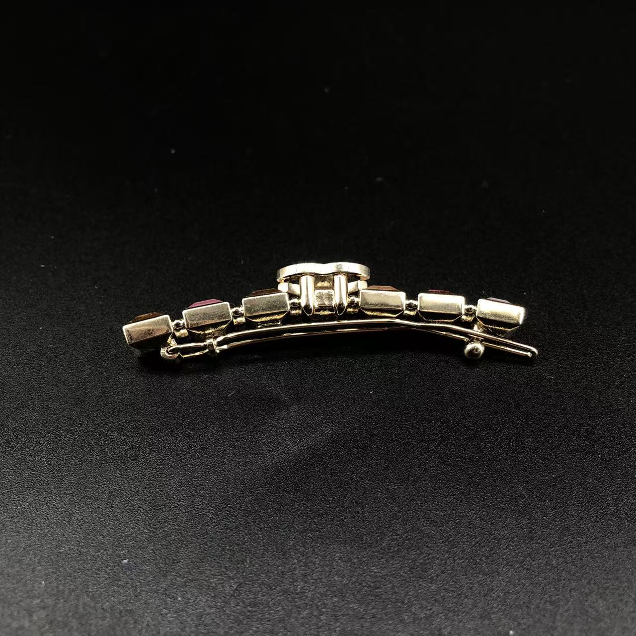 Chanel Crystal Hairpin with CC Logo