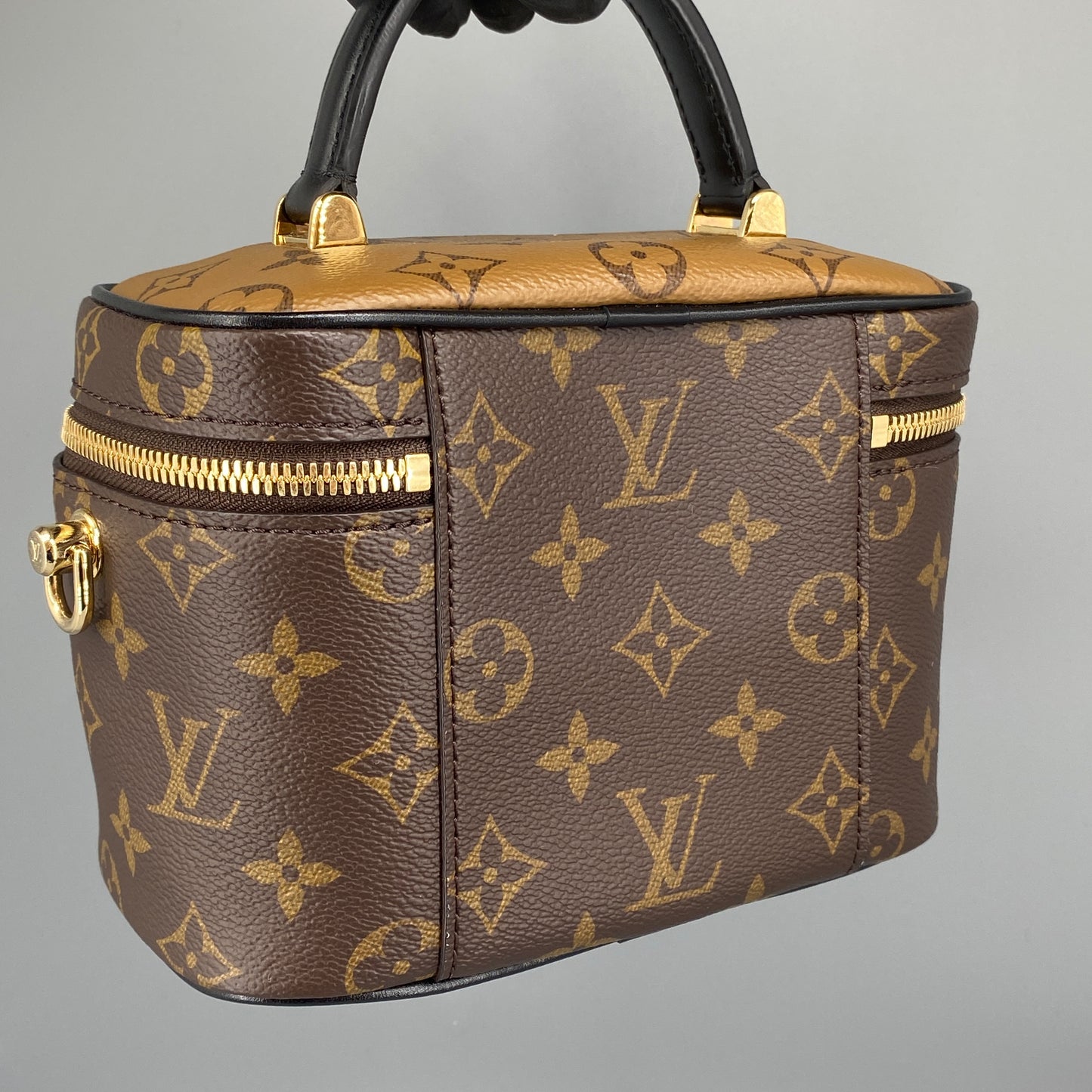 Louis Vuitton Monogram Vanity PM Brown Top Handle Bag