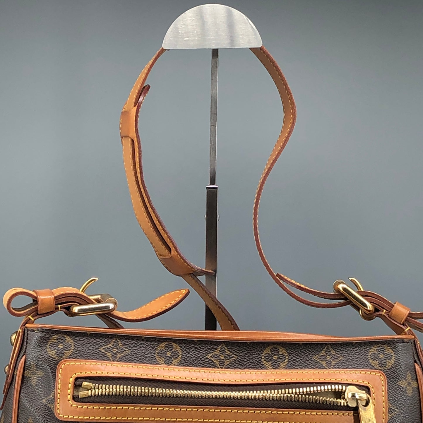 Louis Vuitton Hudson Monogram Canvas Shoulder Bag Brown