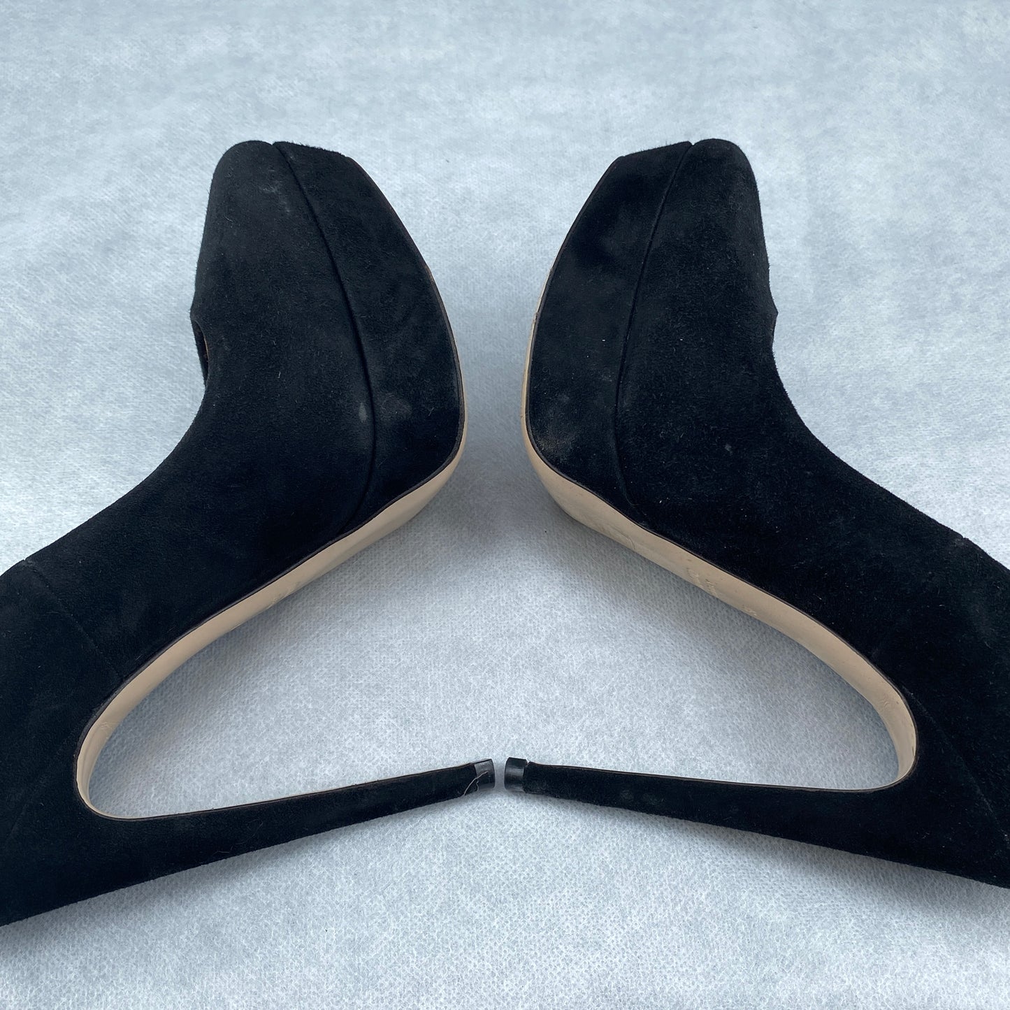 Miu Miu Women’s Black Suede Platform Stiletto Heels Shoes