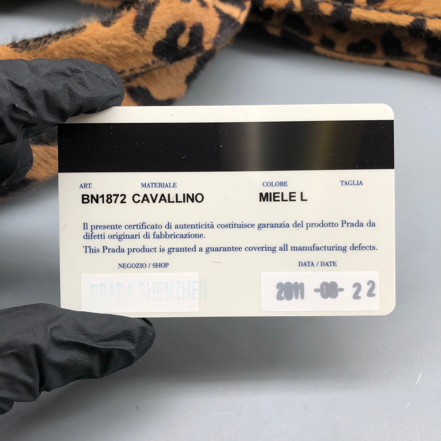 Prada Cavallino Calf Hair Tote Bag Leopard Print