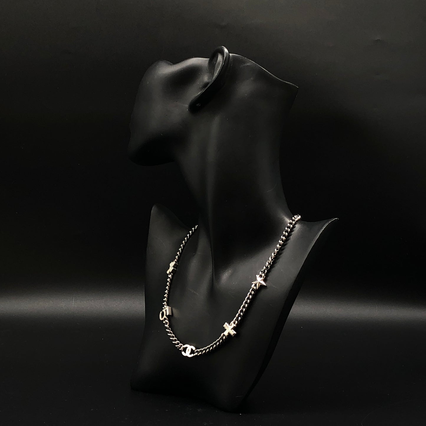 Chanel Crystal CC & Star Necklace