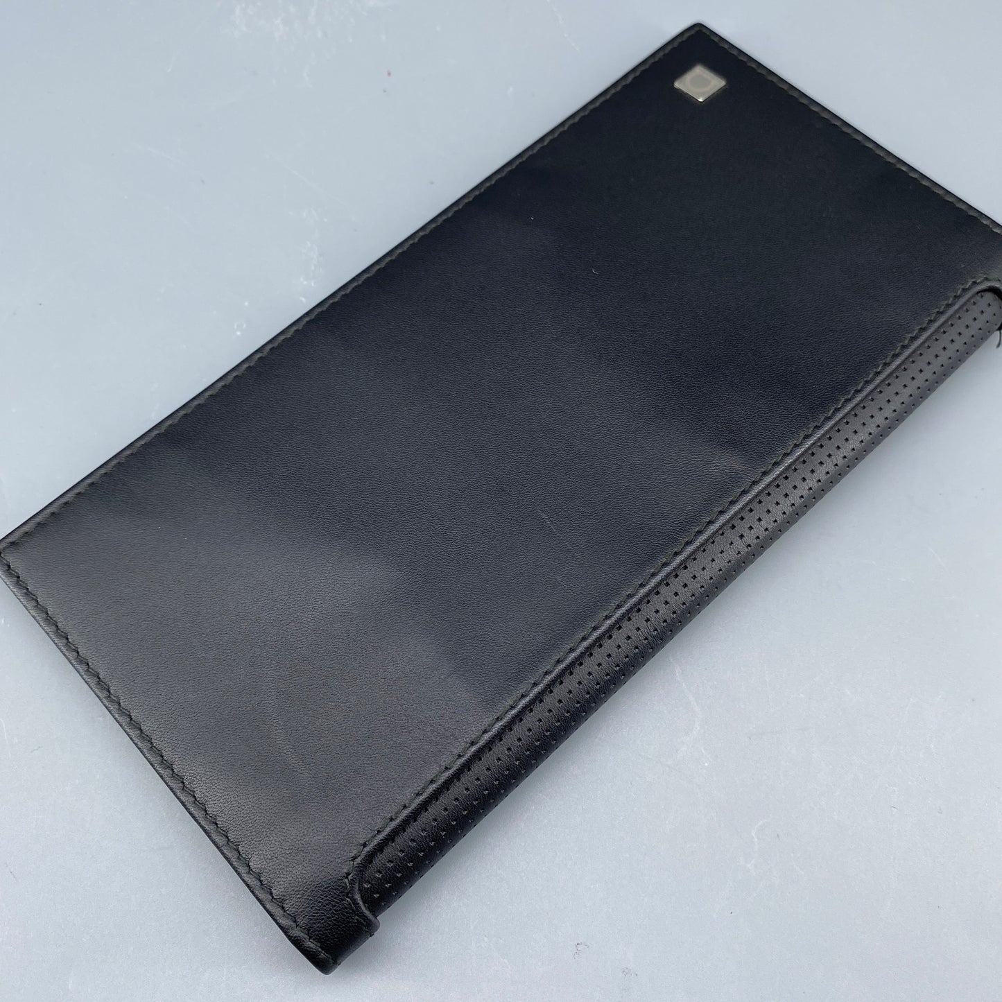Ferragamo Black Smooth Leather Bi-fold Long Wallet