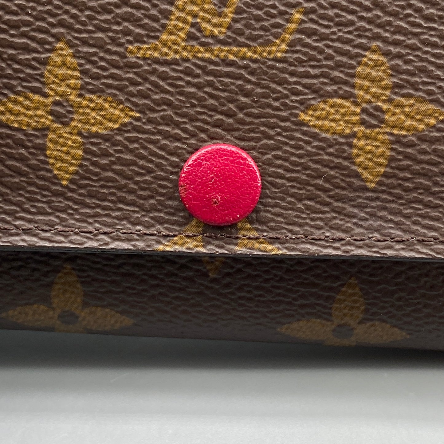 LV Monogram Canvas Red Snap Key Case