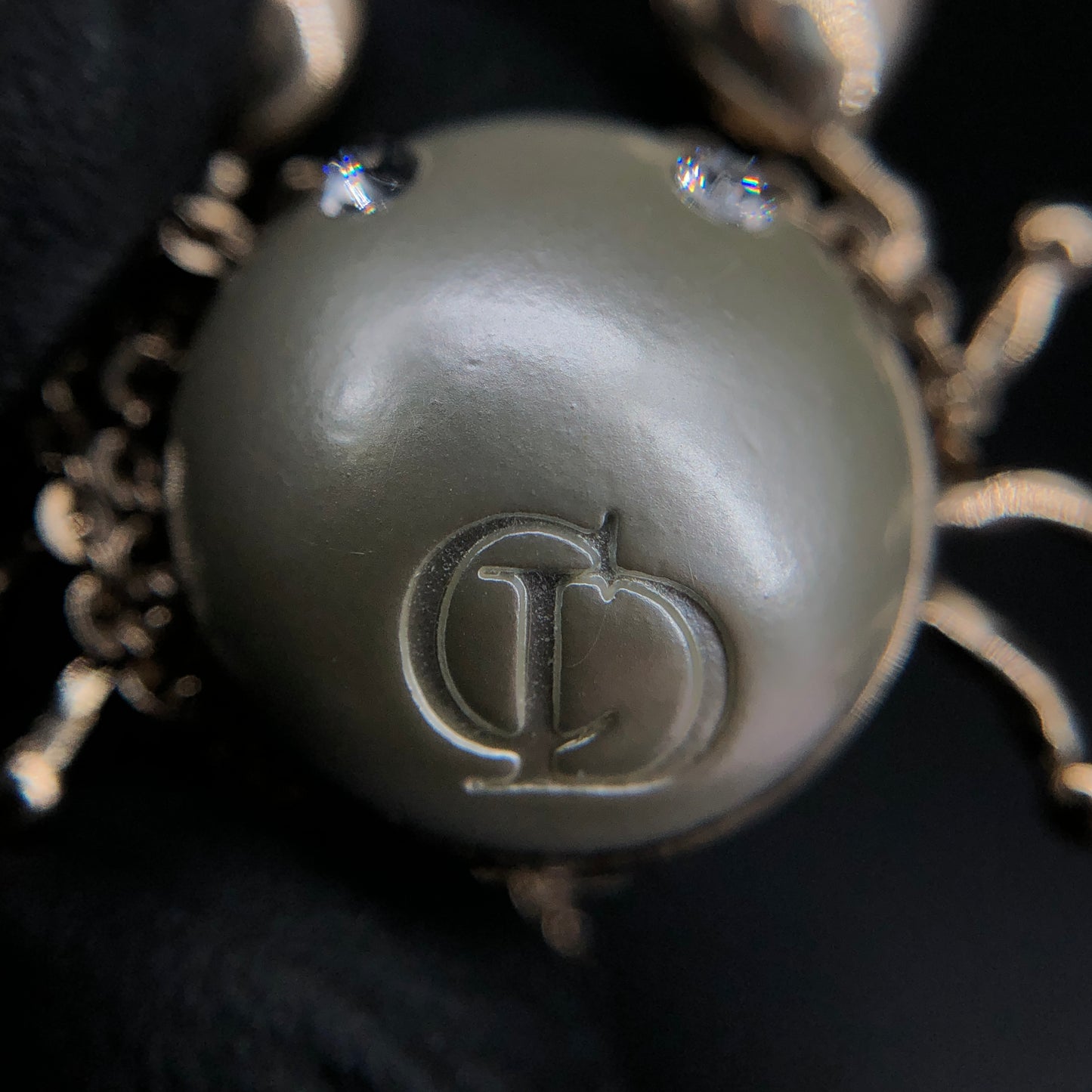 Christian Dior Spider Pearl Pendant Necklace