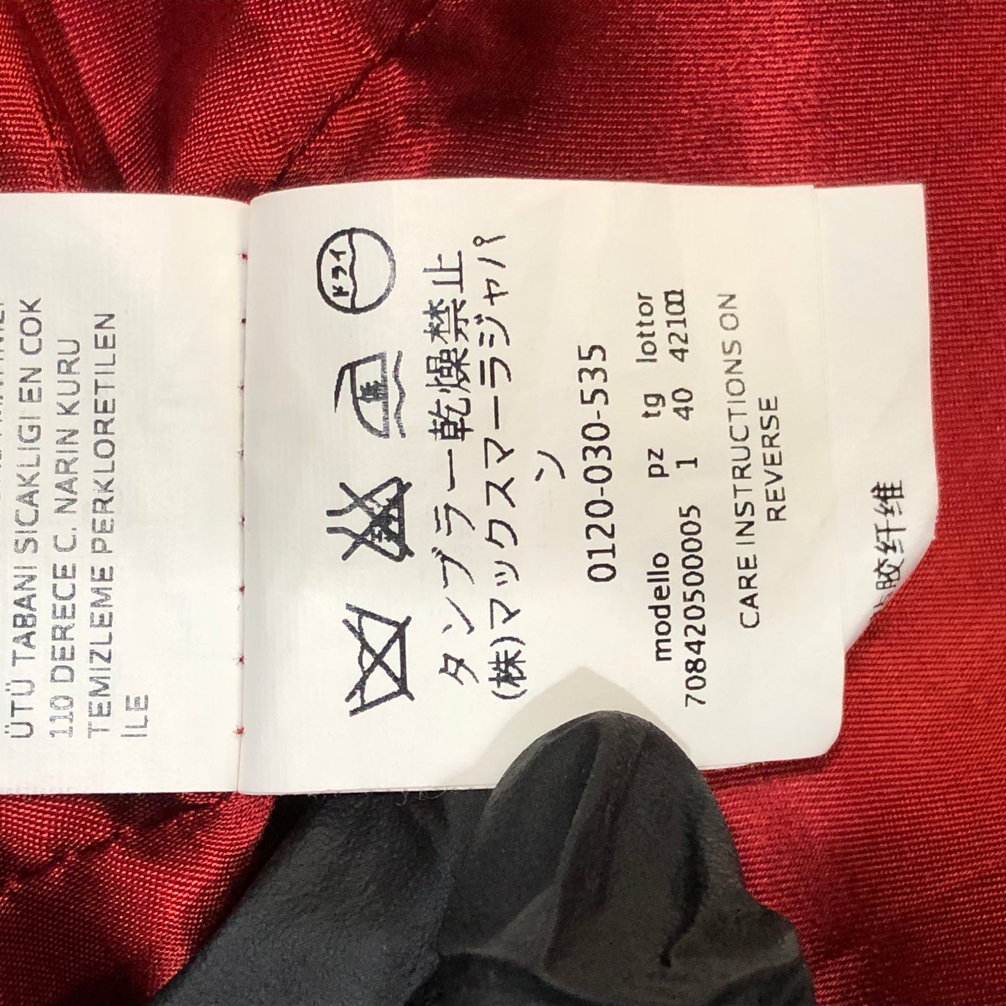 Max Mara Red Belted Wrap Style Coat Size 6