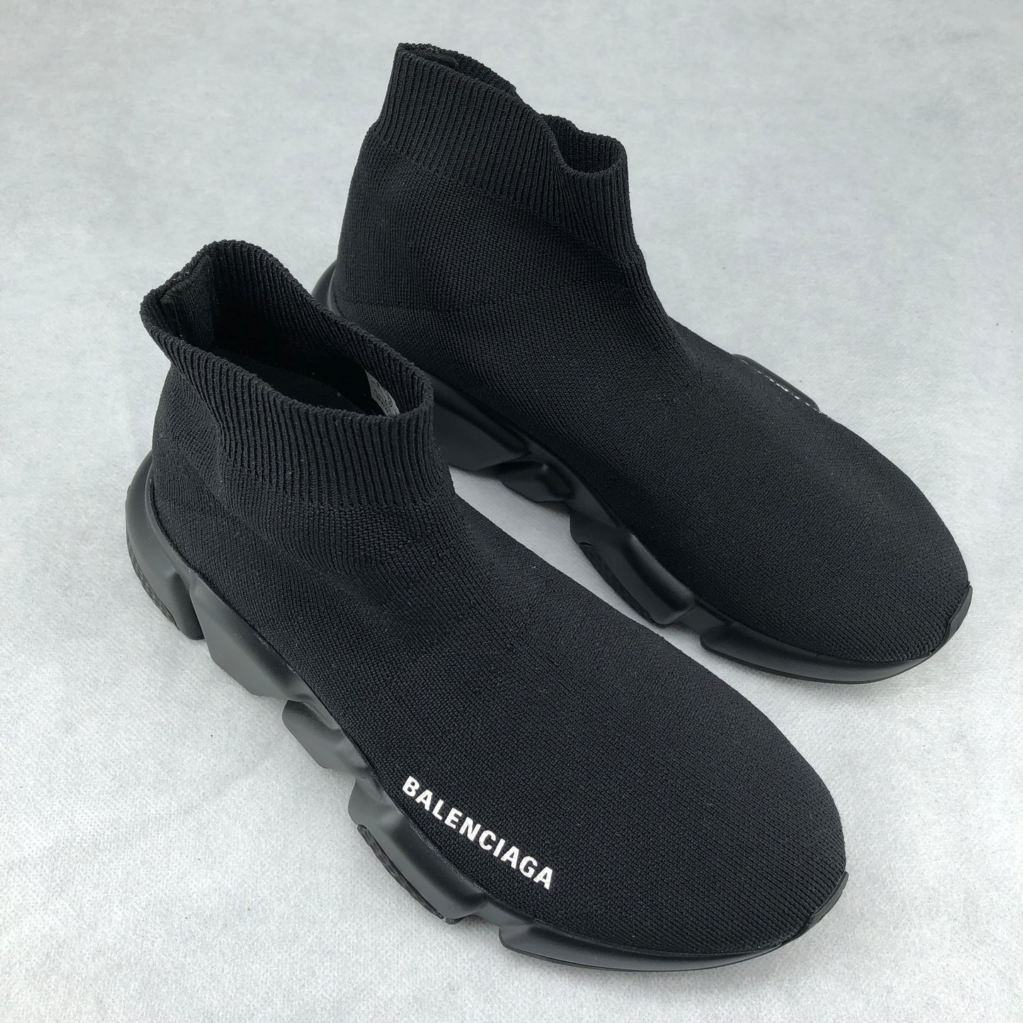 Balenciaga Women's Speed Knit Sock Sneakers Size 37 All Black