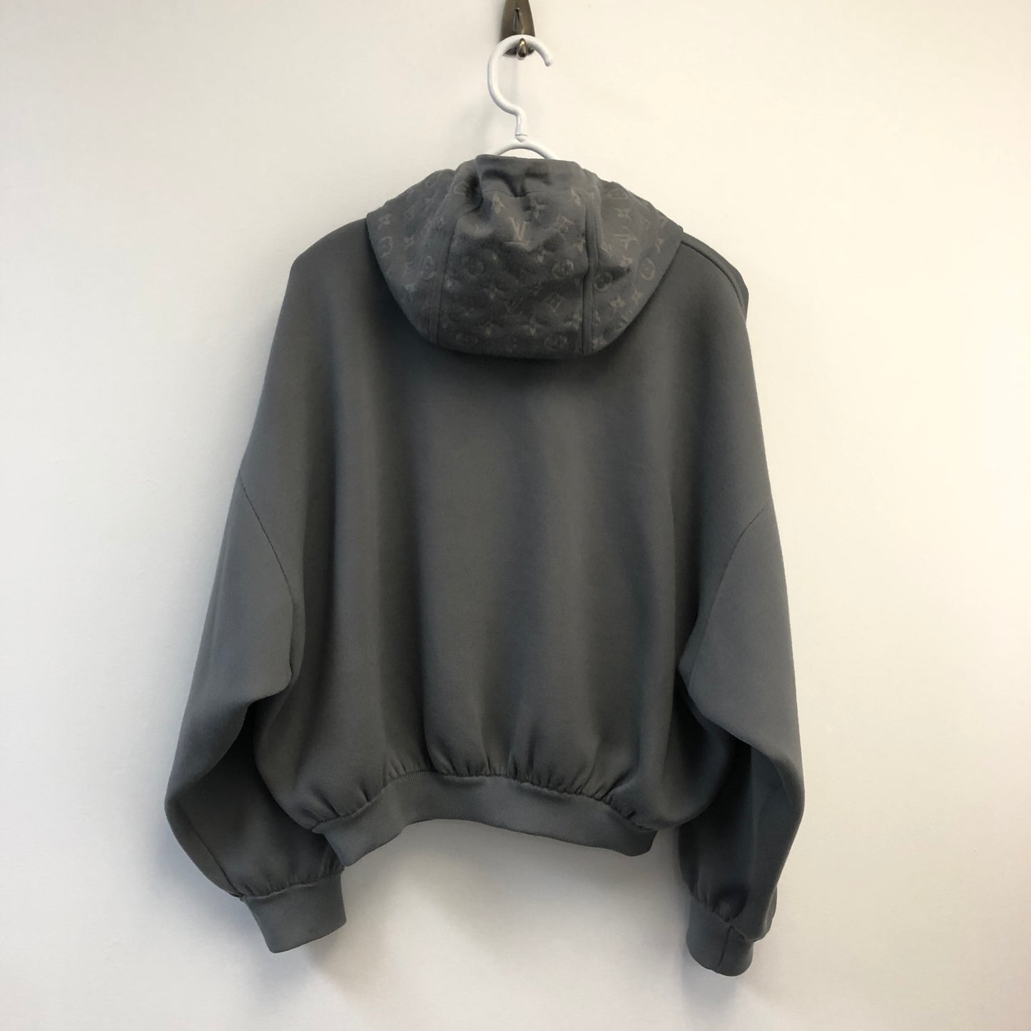 Louis Vuitton Monogram Zip-Up Hoodie Size M Grey