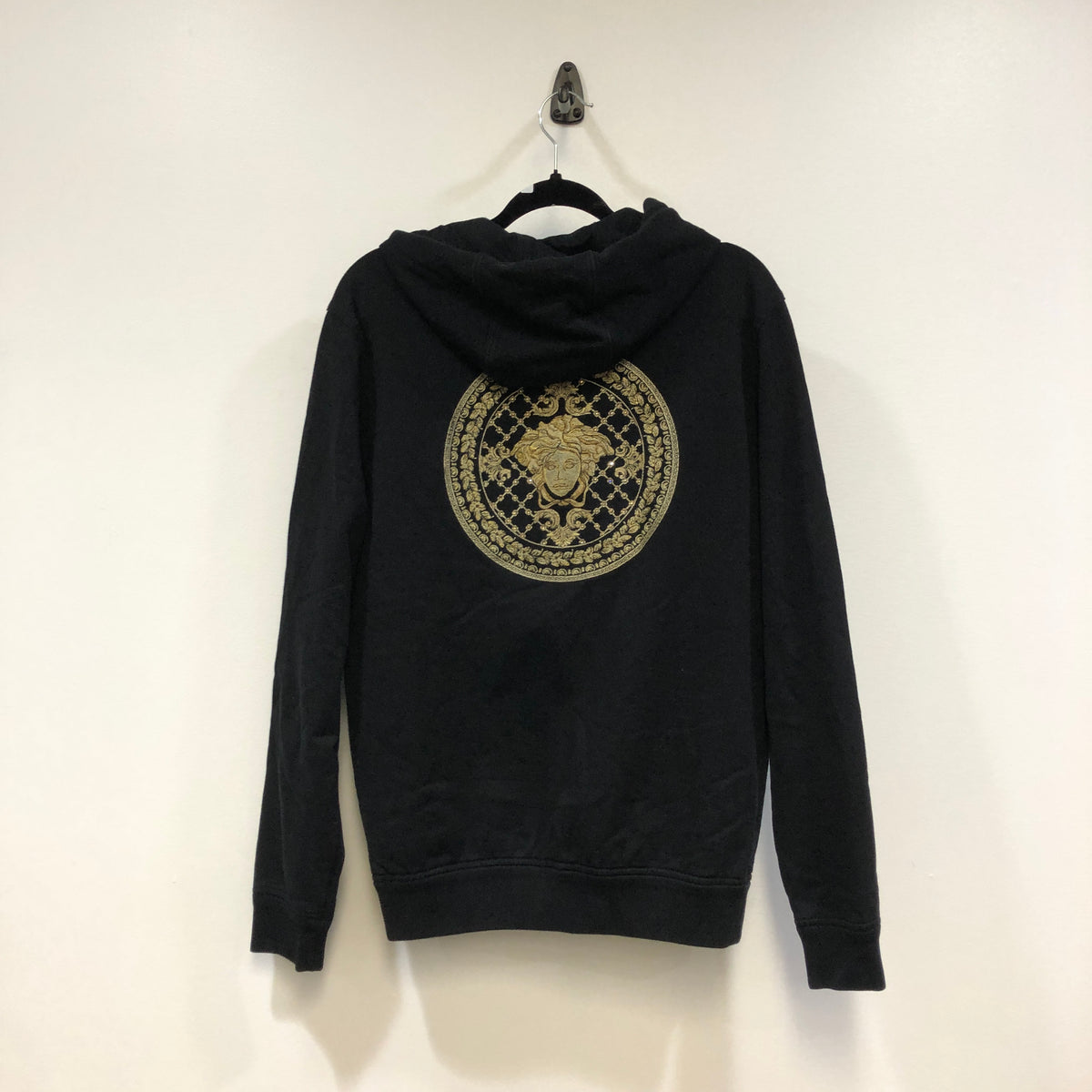 Versace black  Medusa Logo Zip Hoodie Size M