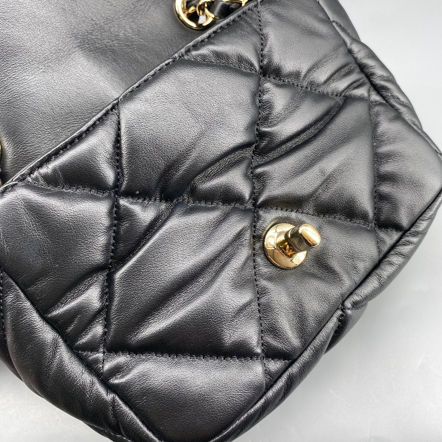 Chanel Black Quilted Bubbly Flap Crossbody Bag