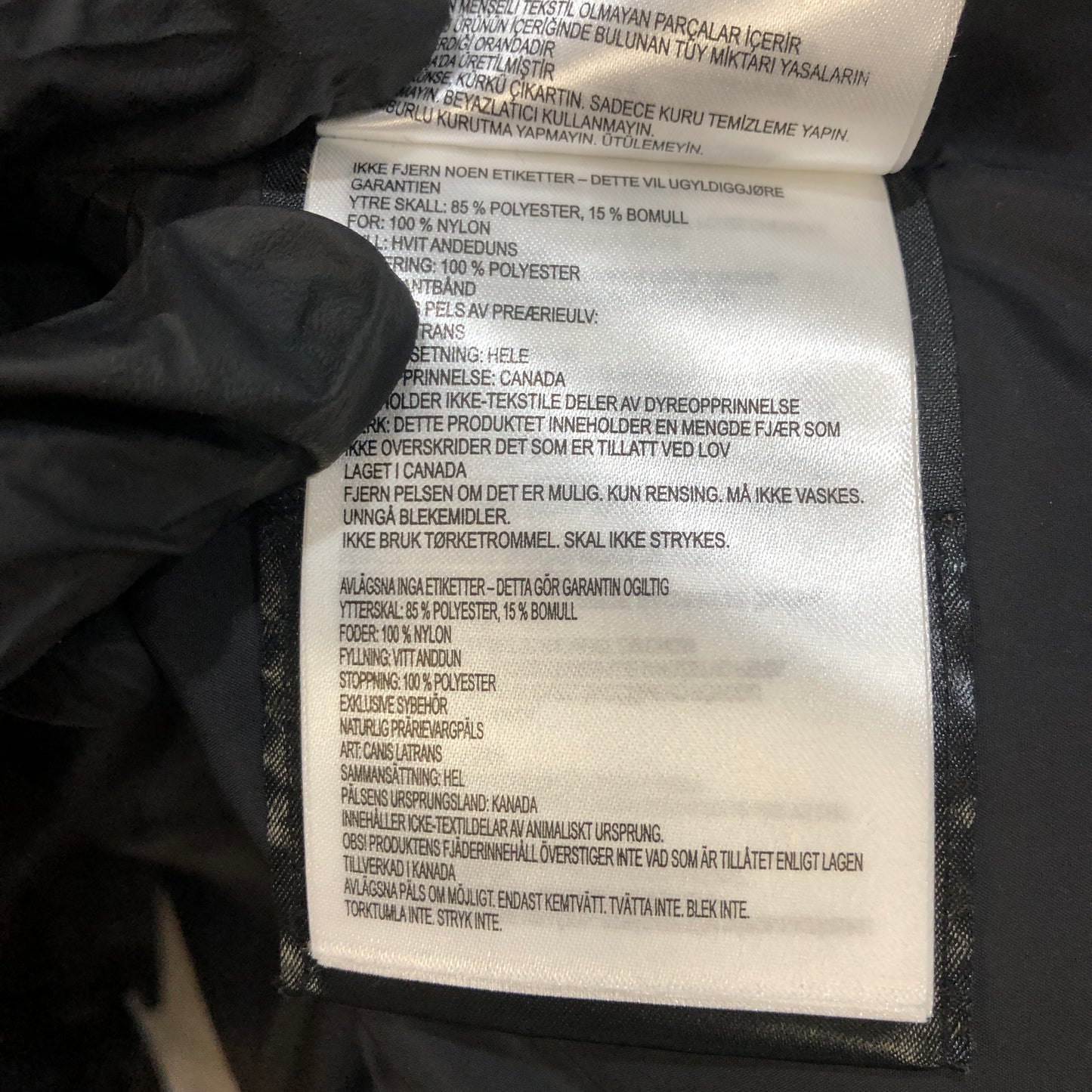 Canada Goose Long Down Parka Coat Size 2XS Black