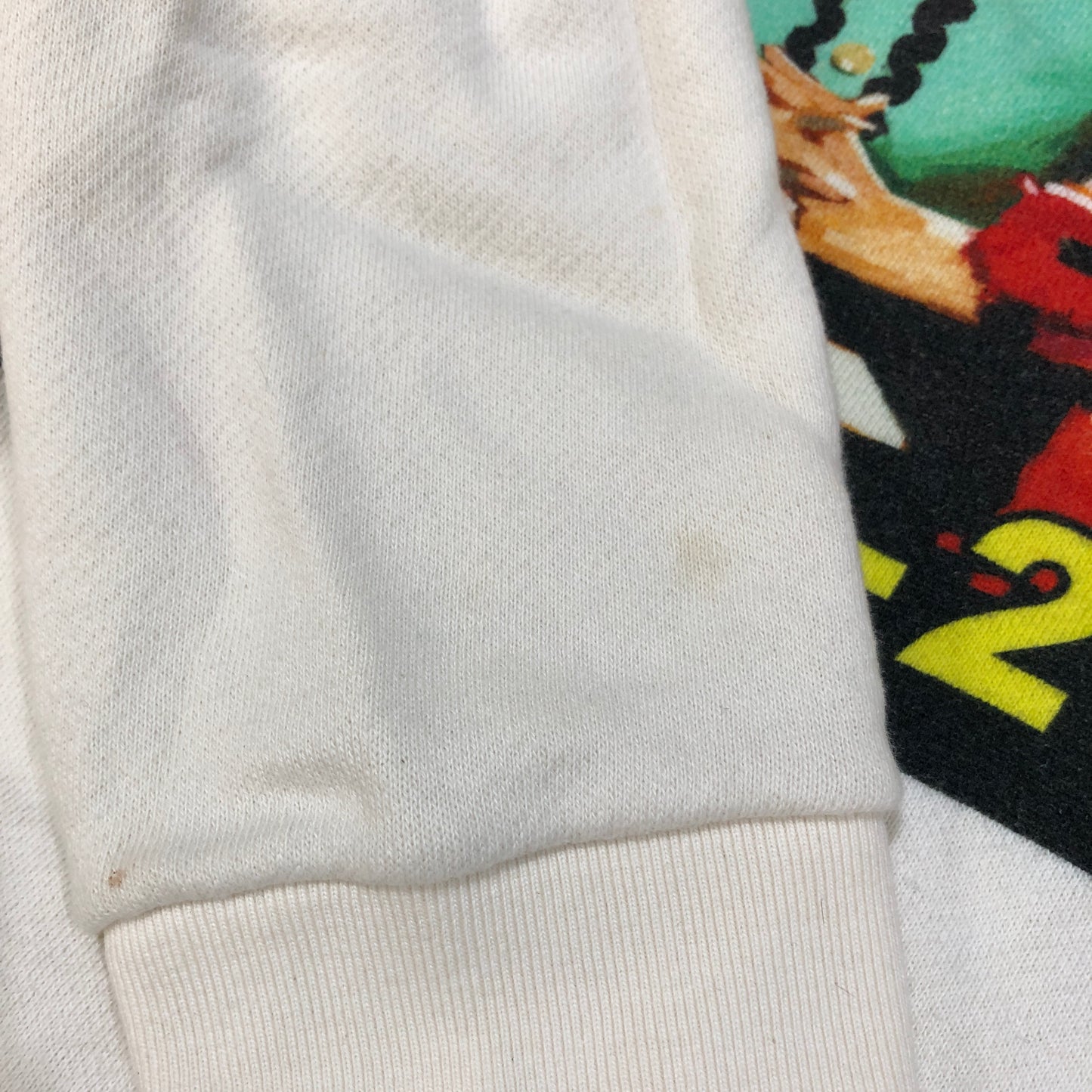 Gucci Off White Crew Neck Graphic Print Sweatshirt Size L