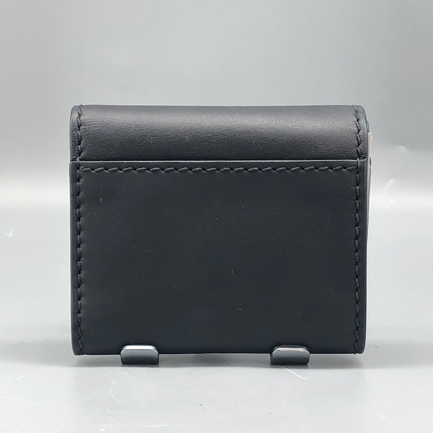Christian Dior Black Leather Compact Wallet