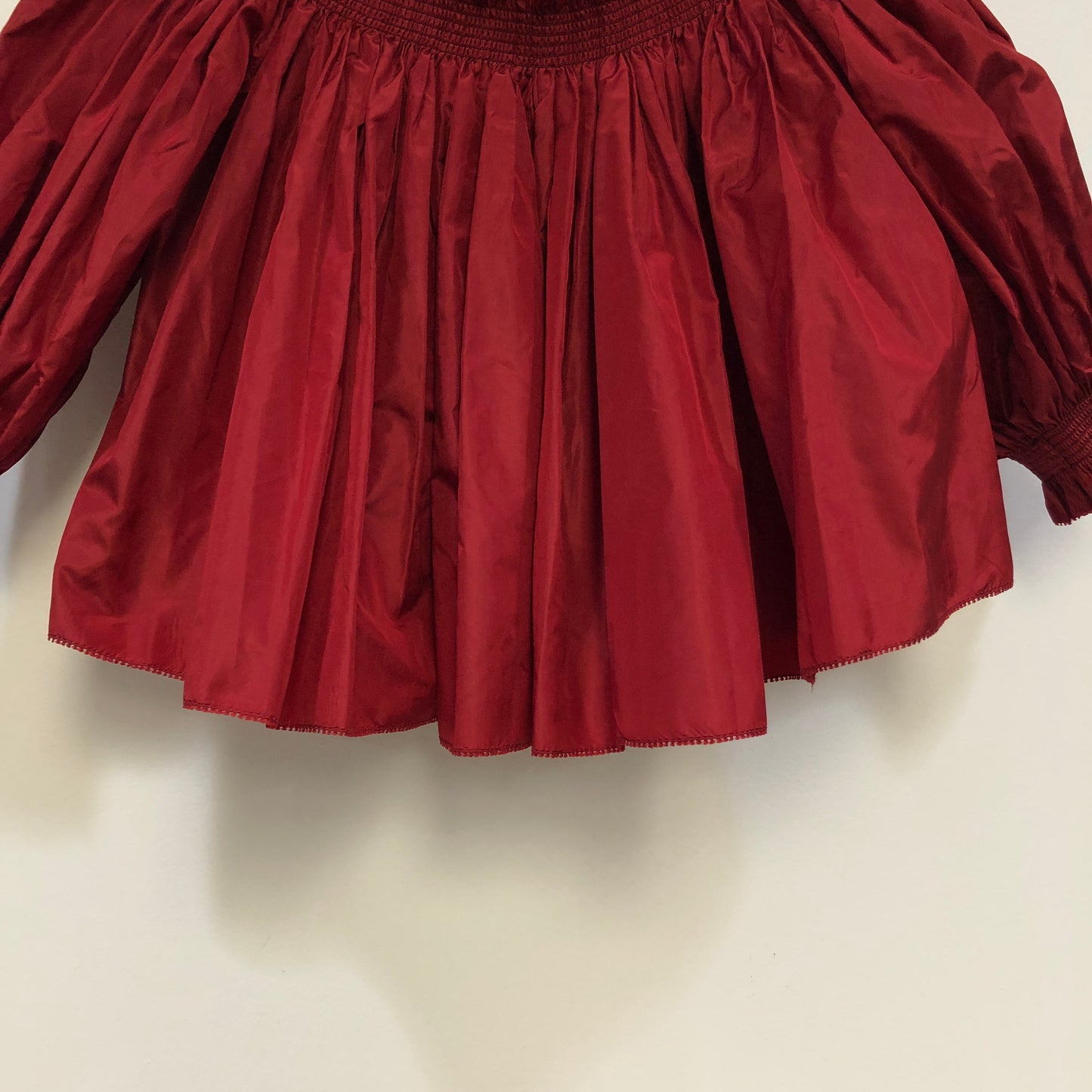 Christian Dior Red Off Shoulder Long Sleeve Blouse US 4