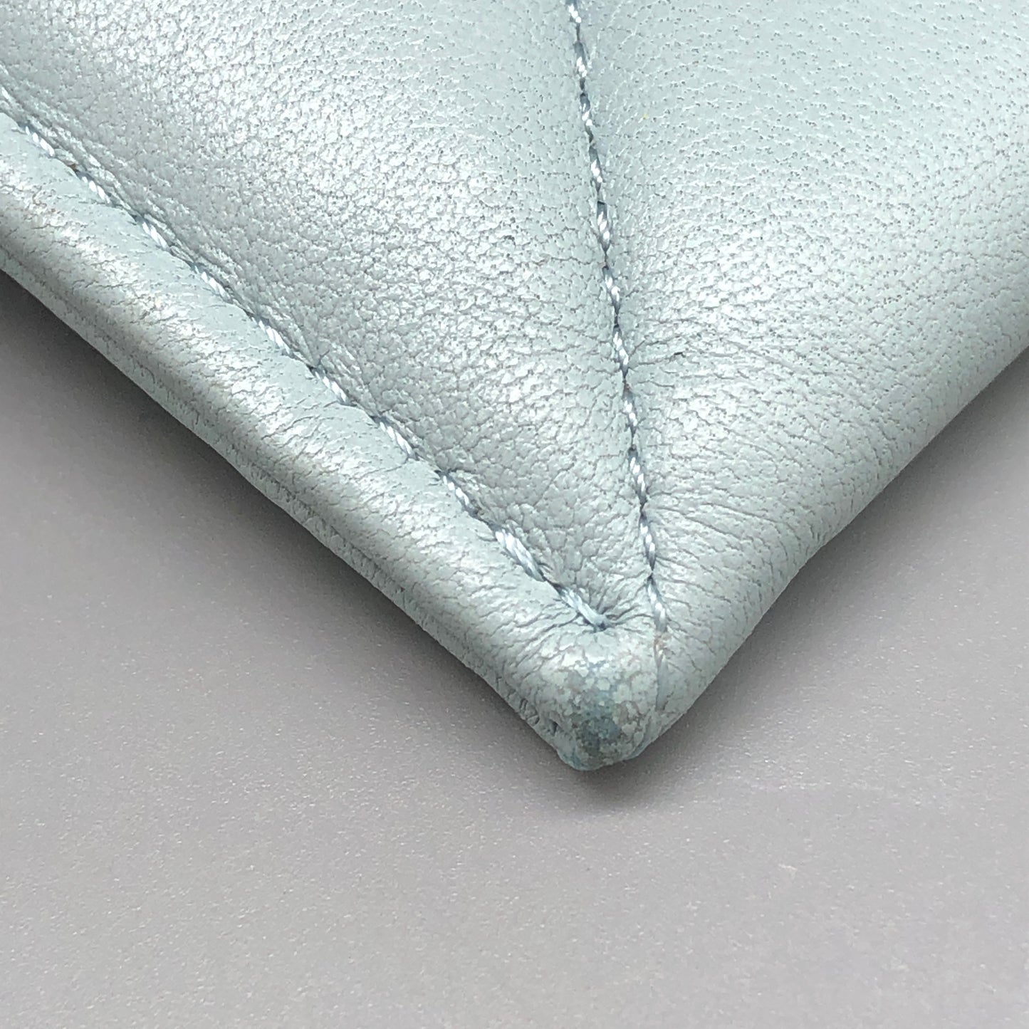 Chanel Light Blue Quilted Card Holder