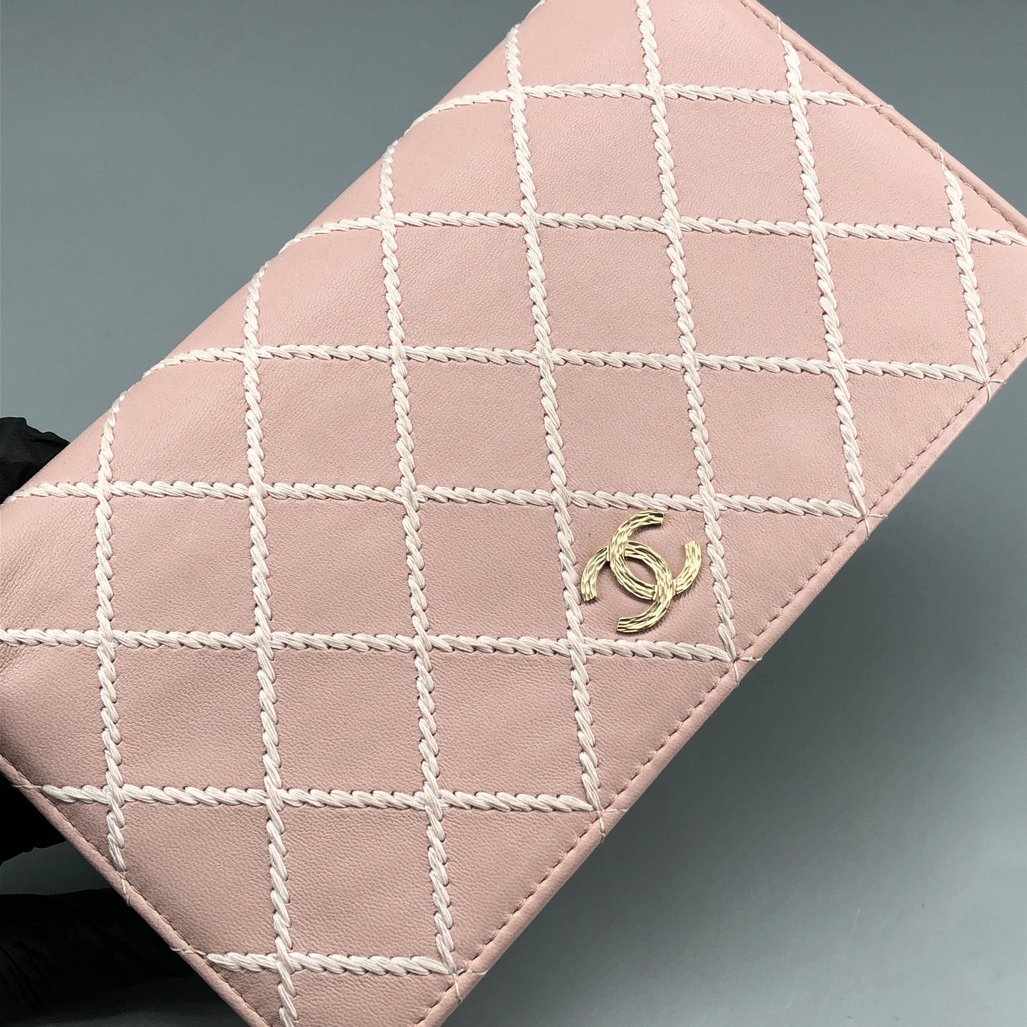 Chanel Blush Pink Large Diamond Quilted Flap Wallet