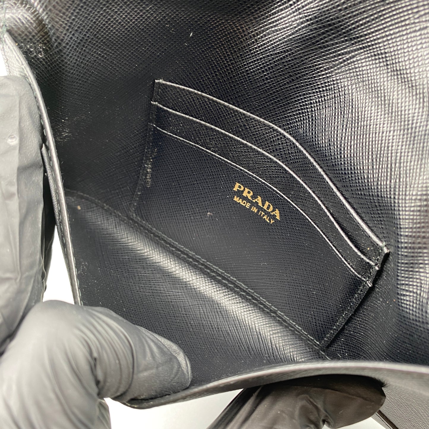 Prada Saffiano Envelope Long Wallet Black
