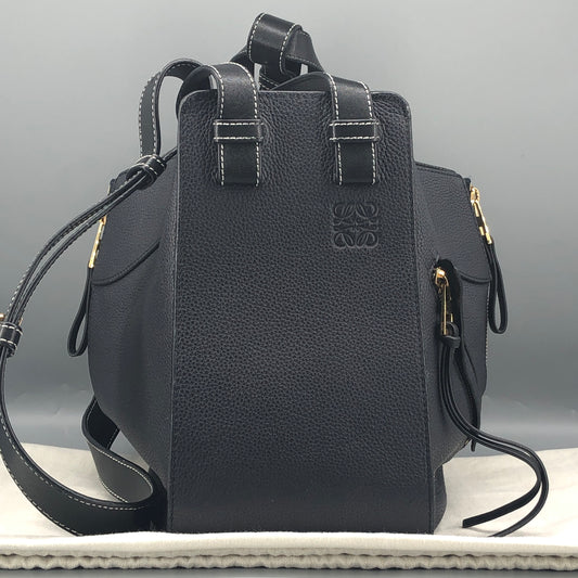 Loewe  Dark Blue Hammock Grained Leather Shoulder Bag