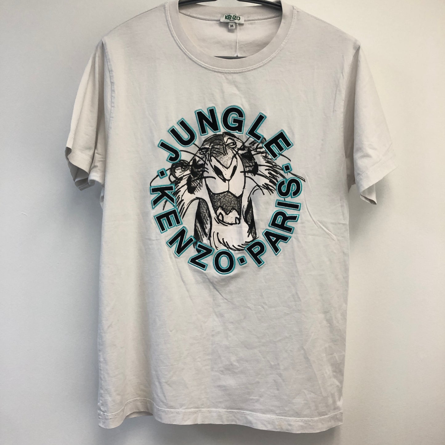 Kenzo White "Jungle Paris" Graphic T-Shirt Size M