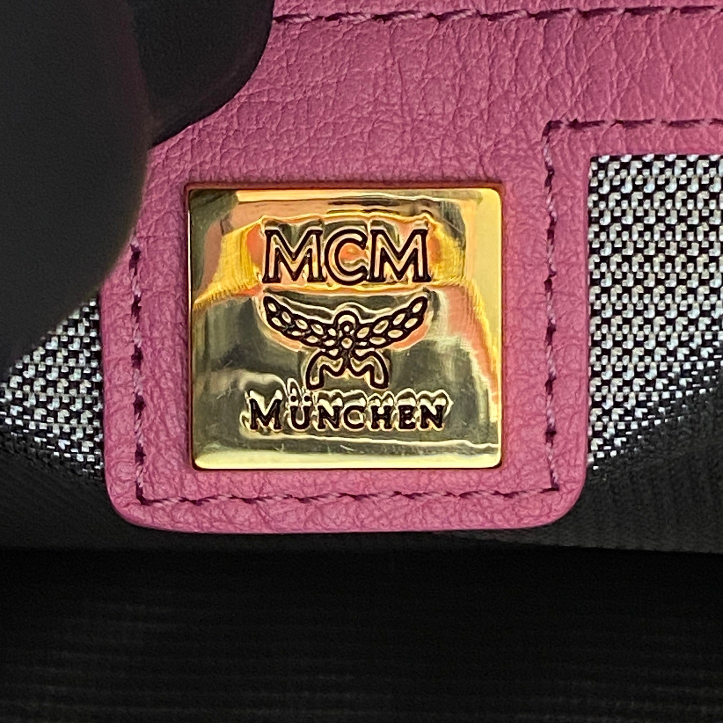 MCM Pink Visetos Print Backpack