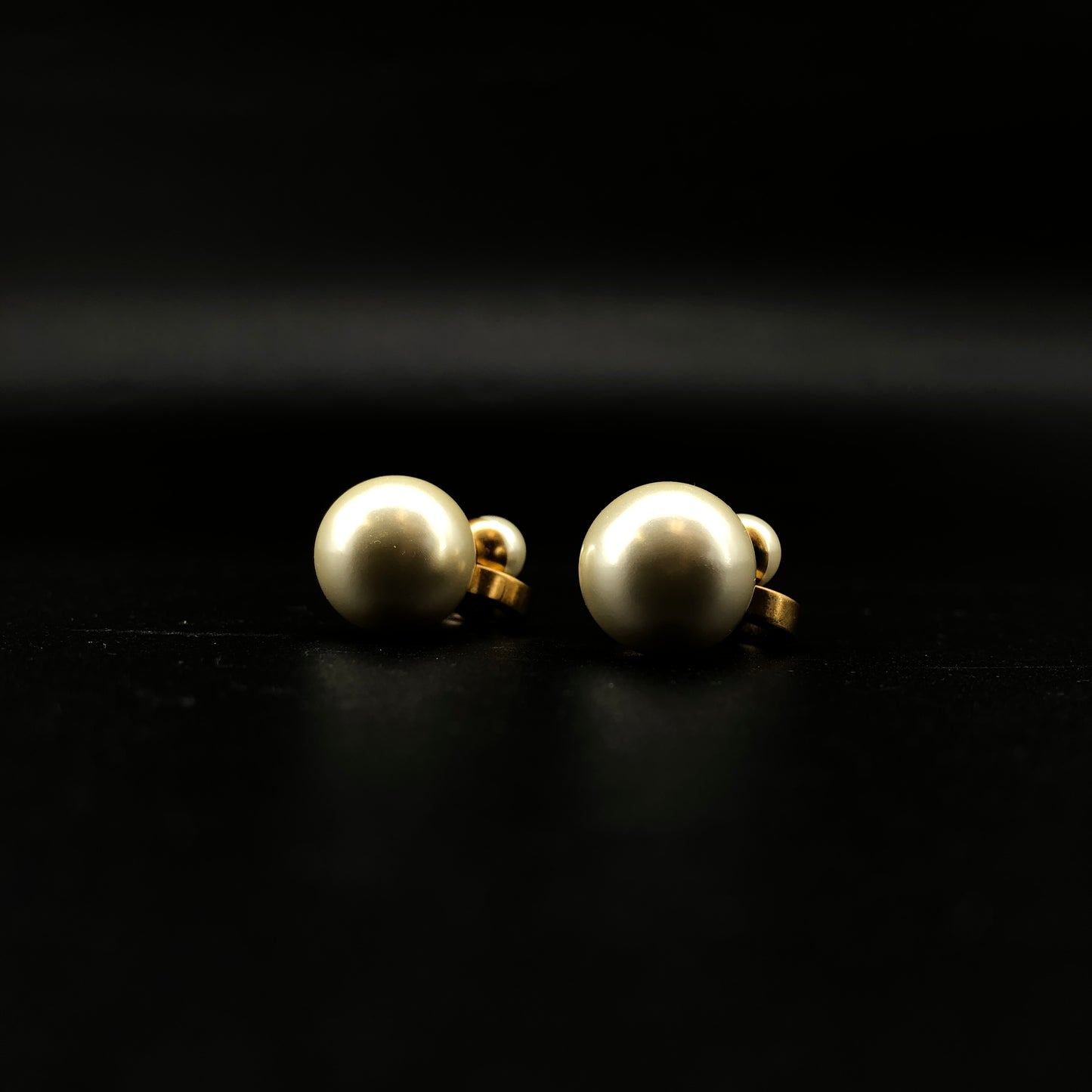 Christian Dior Gold-Tone Pearl CD Drop Earrings