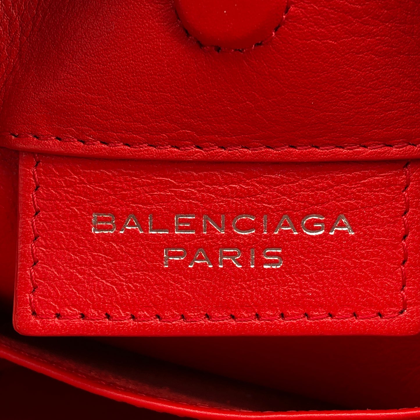 Balenciaga Mini City Lambskin Leather Handbag Red