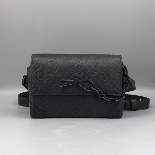 Louis Vuitton Monogram Taurillon Leather Steamer Wearable Wallet Black
