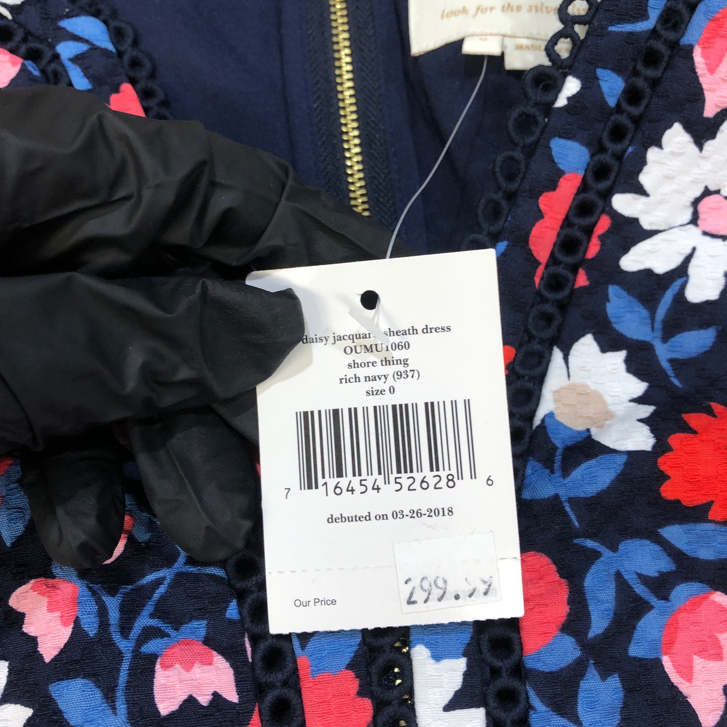 Kate Spade Floral Print Sleeveless Mini Shift Dress Size 0 Red/White/Blue