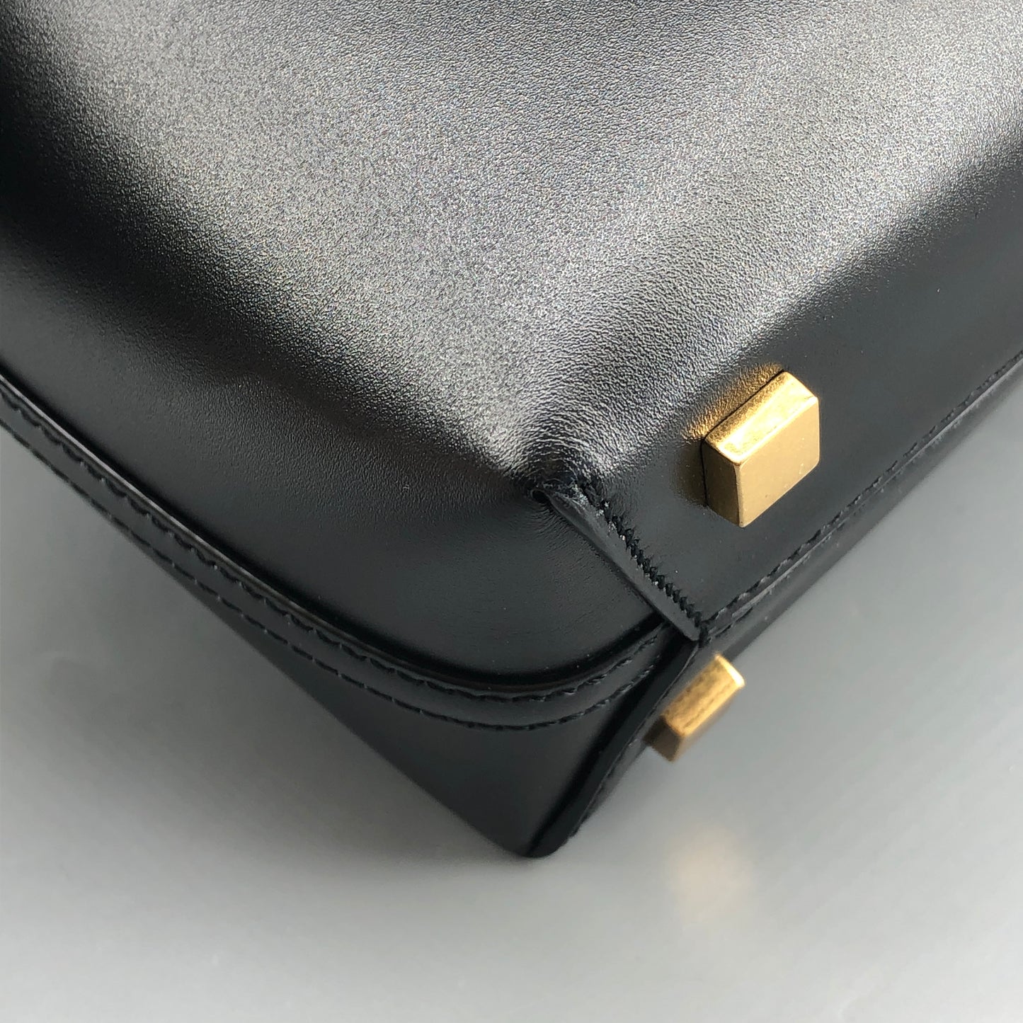 Saint Laurent Shiny Calfskin Le 37 Mini Bucket Bag Black