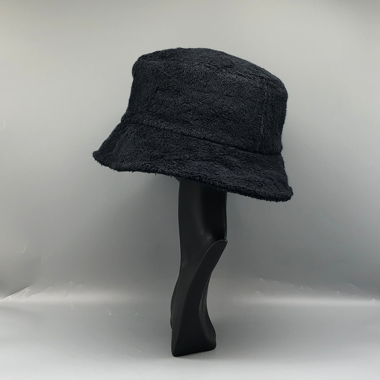 Chanel Black Textured Bucket Hat Size M 57cm