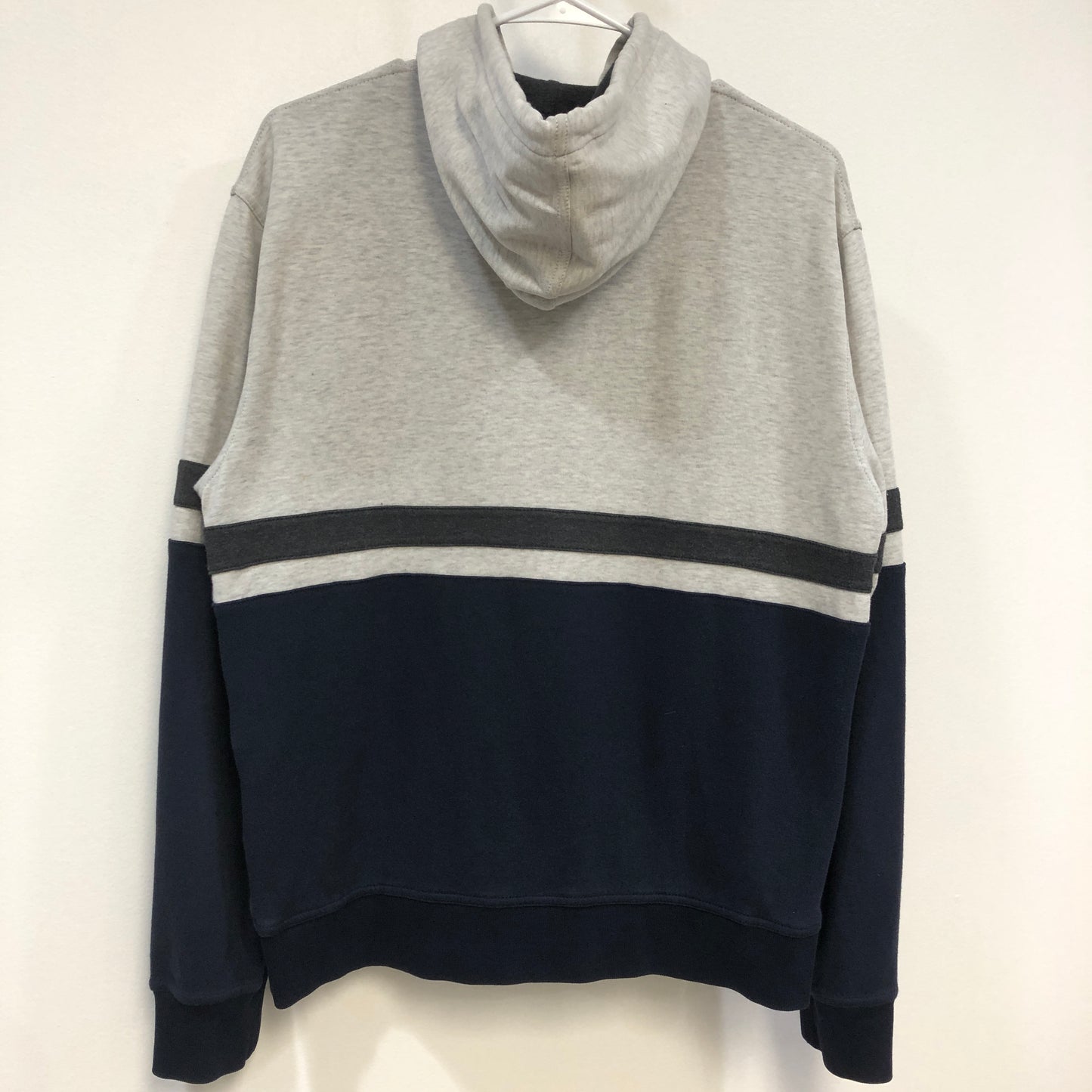 Brunello Cucinelli Grey & Navy Color-Block Zip-Up Hoodie Size S