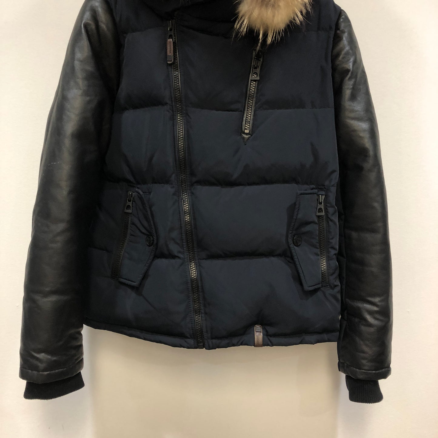 Rudsak Fur-Trimmed Down Jacket Size M Black