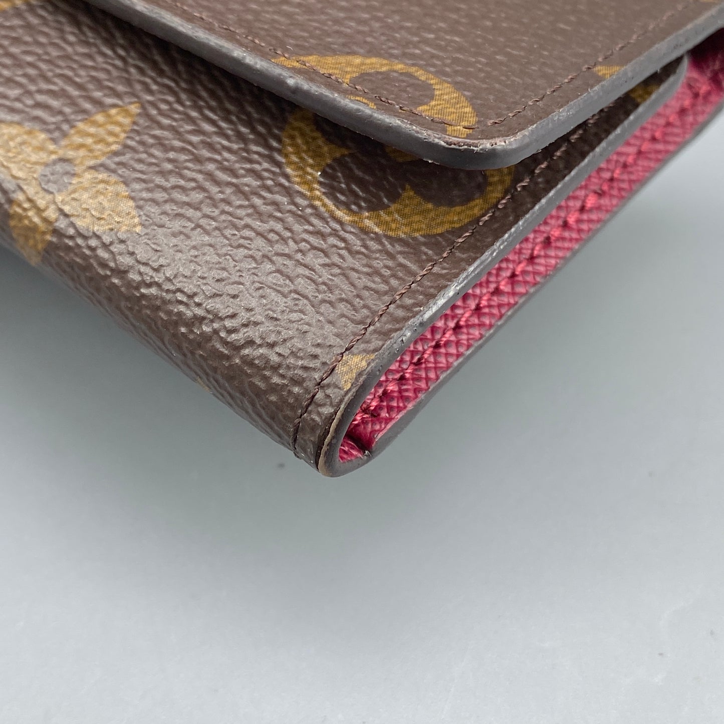 LV Monogram Canvas Red Snap Key Case