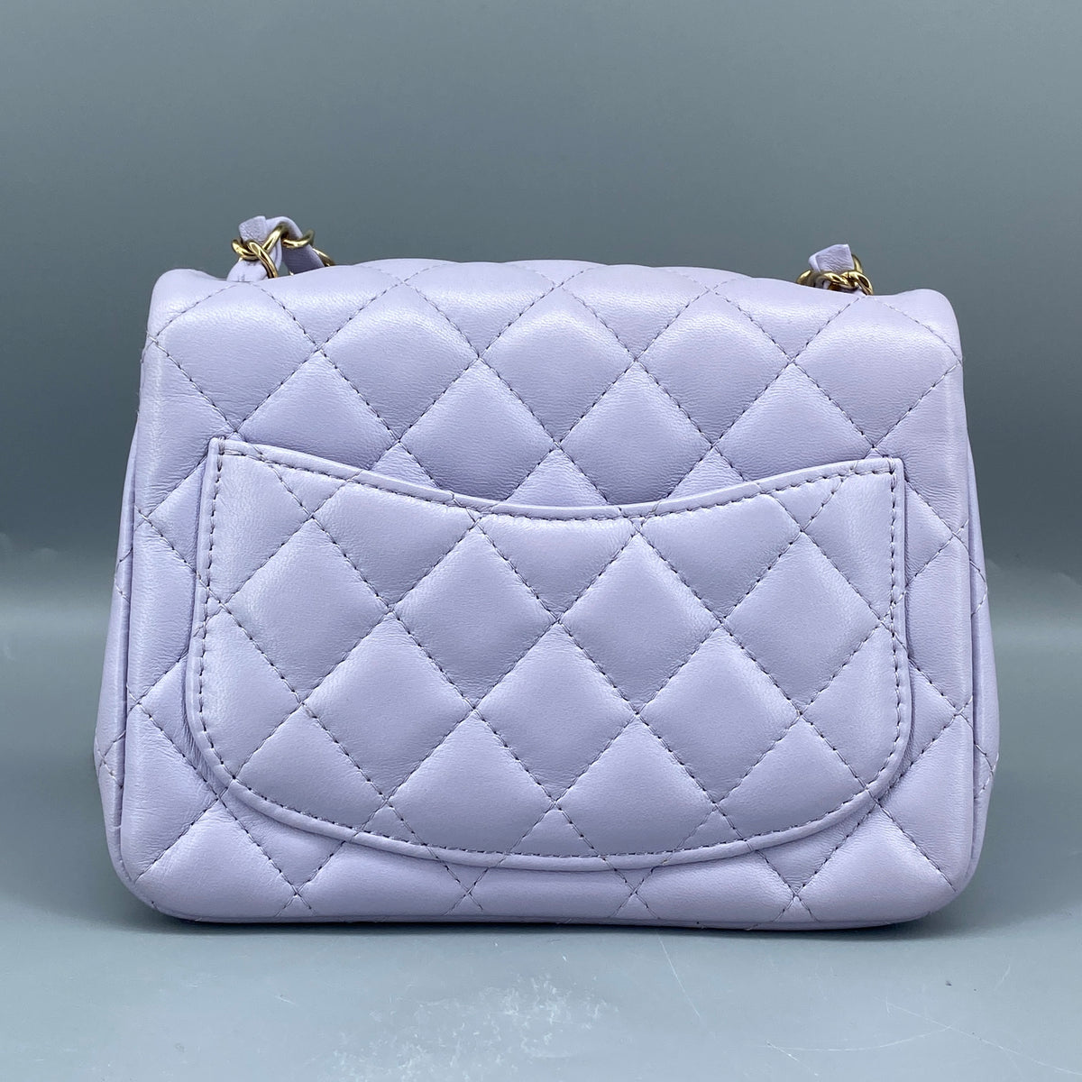 Chanel Classic Quilted Flap Mini Bag Lavendar Lambskin Leather