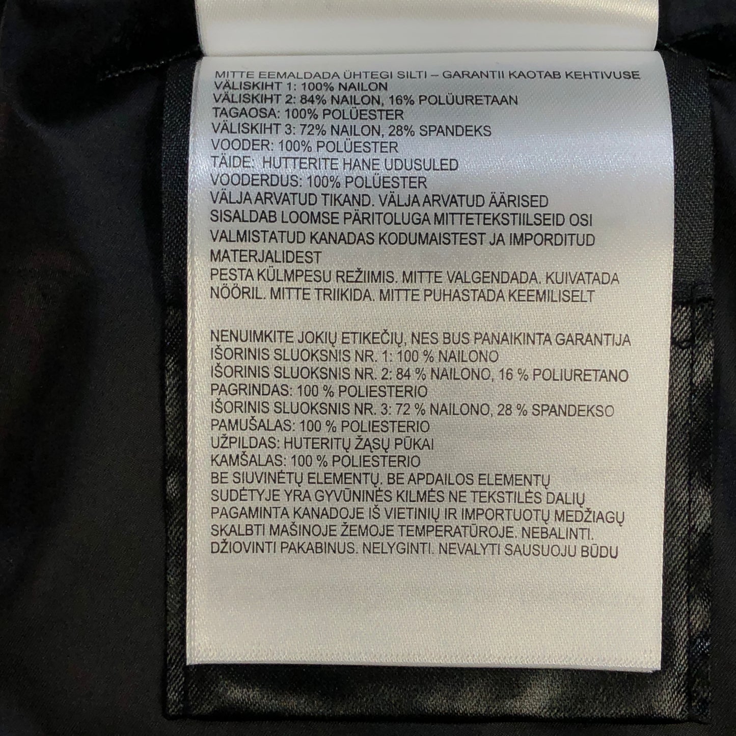 Canada Goose Black Quilted Down Puffer Jacket Size 2XS