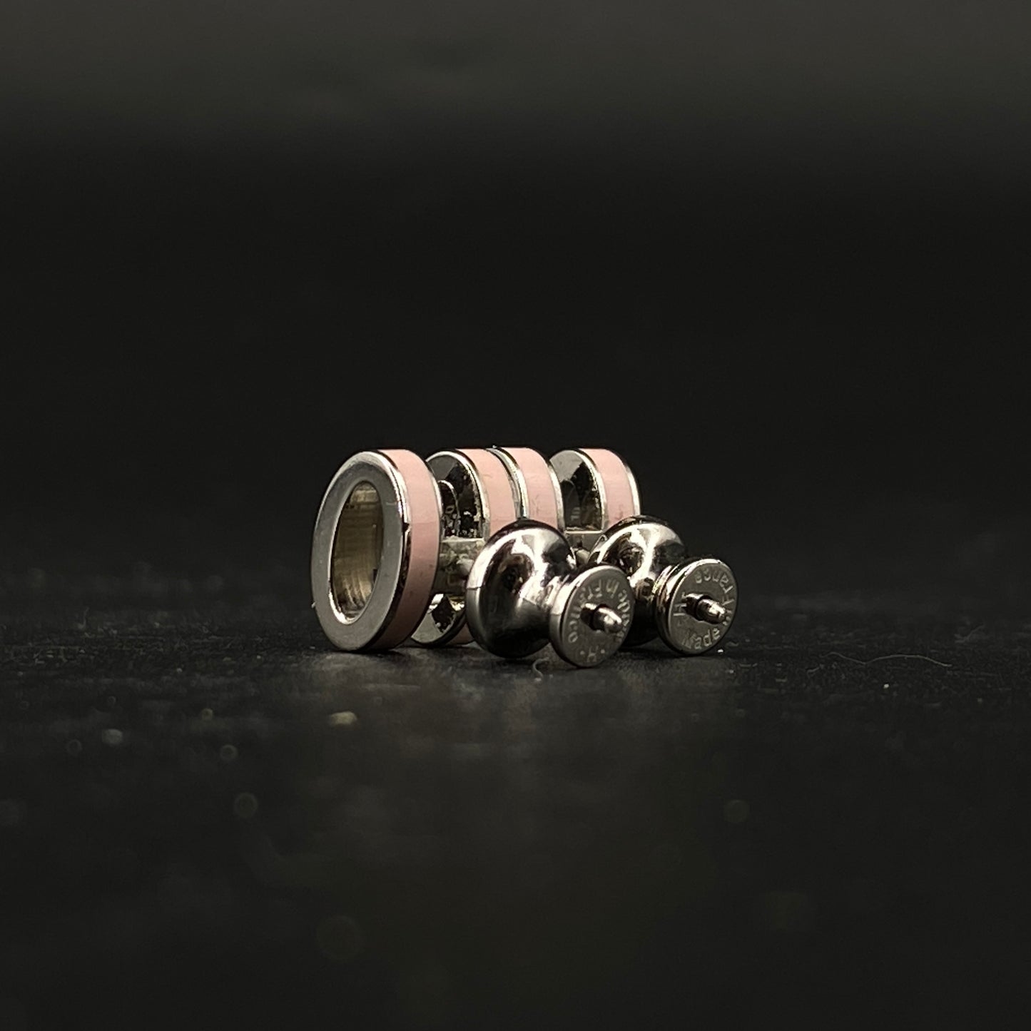 Hermes Blush Pink Pop H Stud Earrings