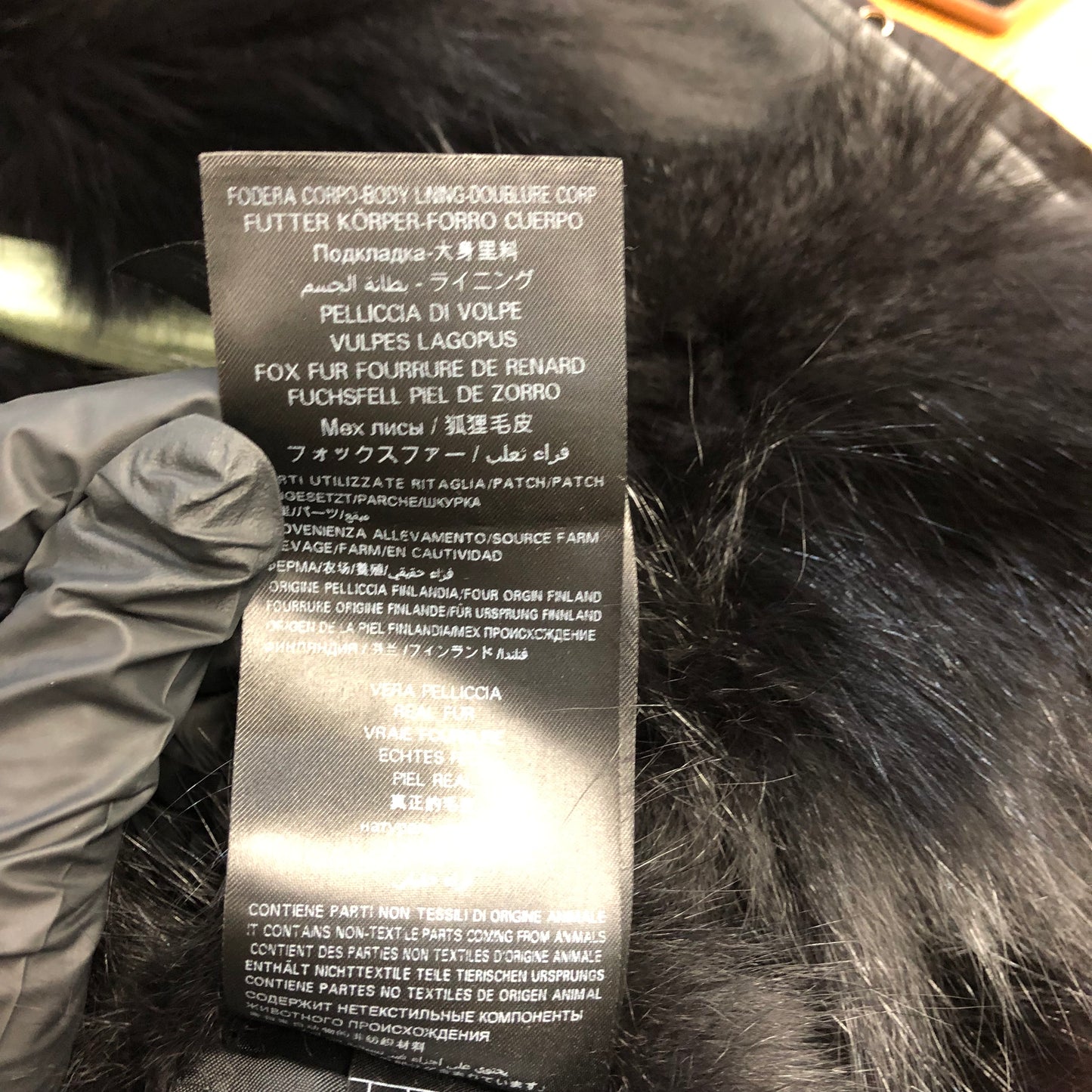 Mr & Mrs Italy Fur Trim Parka Size XS Black