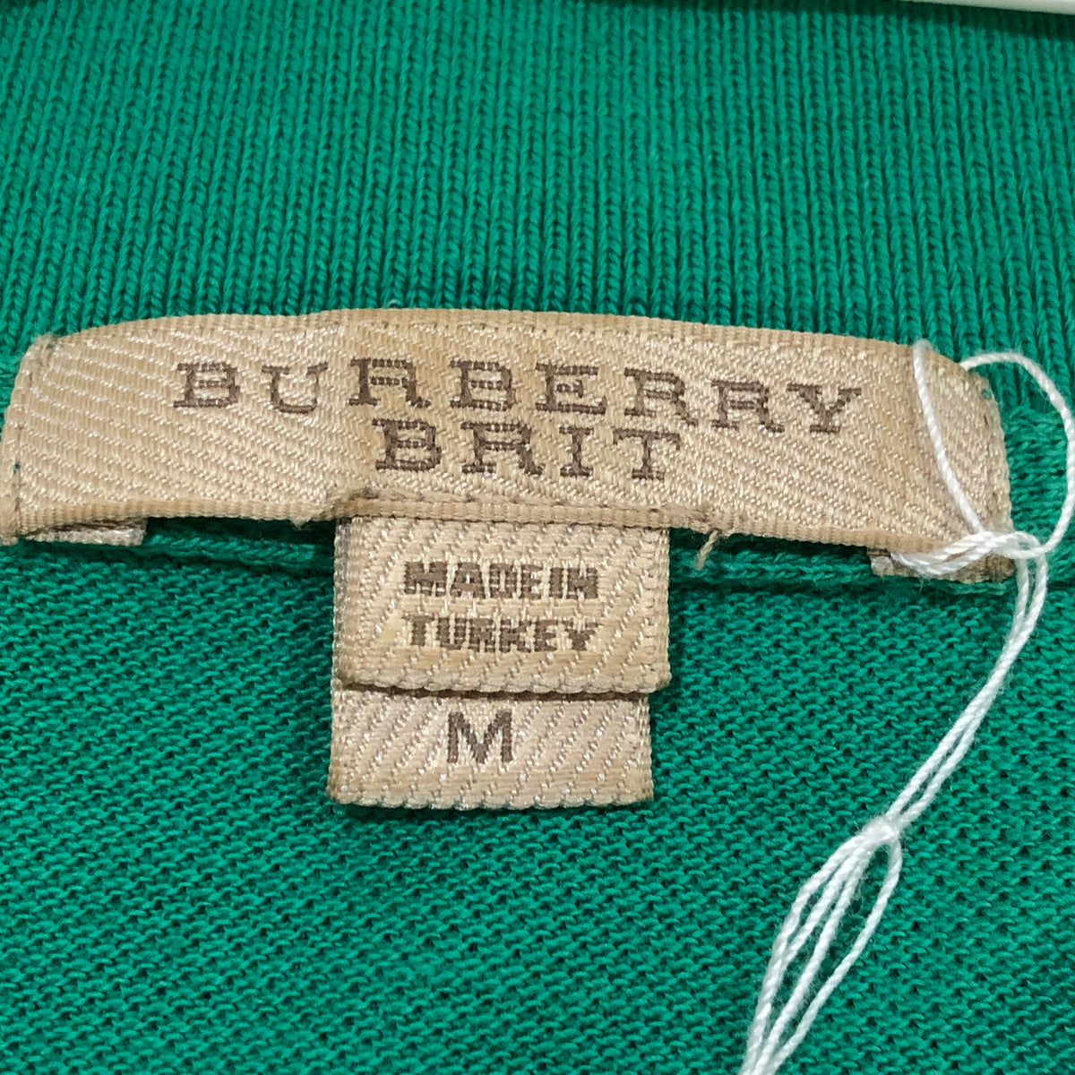 Burberry Jade Green Polo Shirt Size M