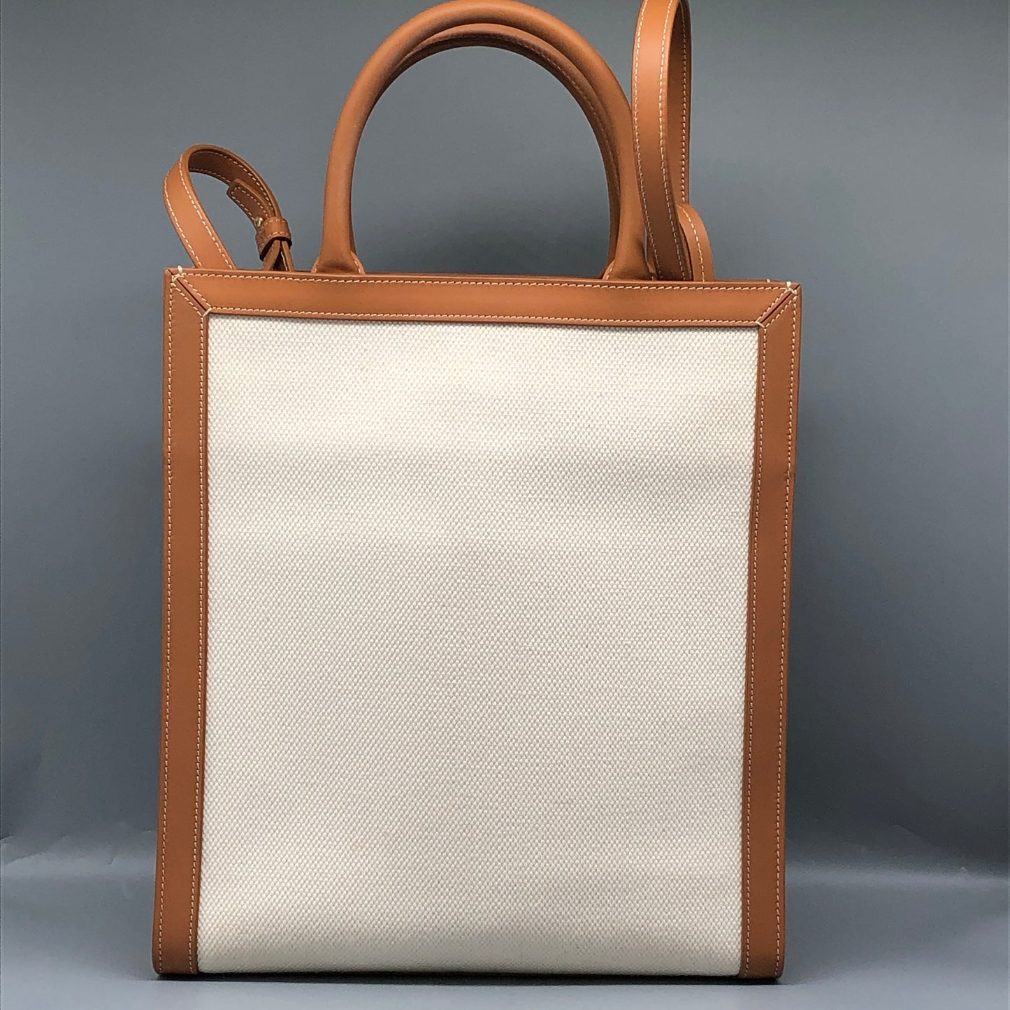 Celine Small Vertical Cabas Tote Bag Cream/Tan
