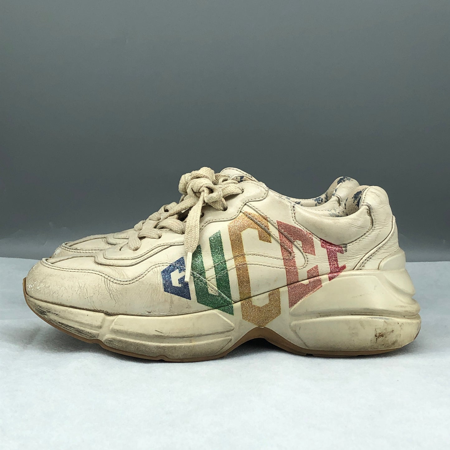 Gucci Cream Rhyton Sneakers Size 35.5