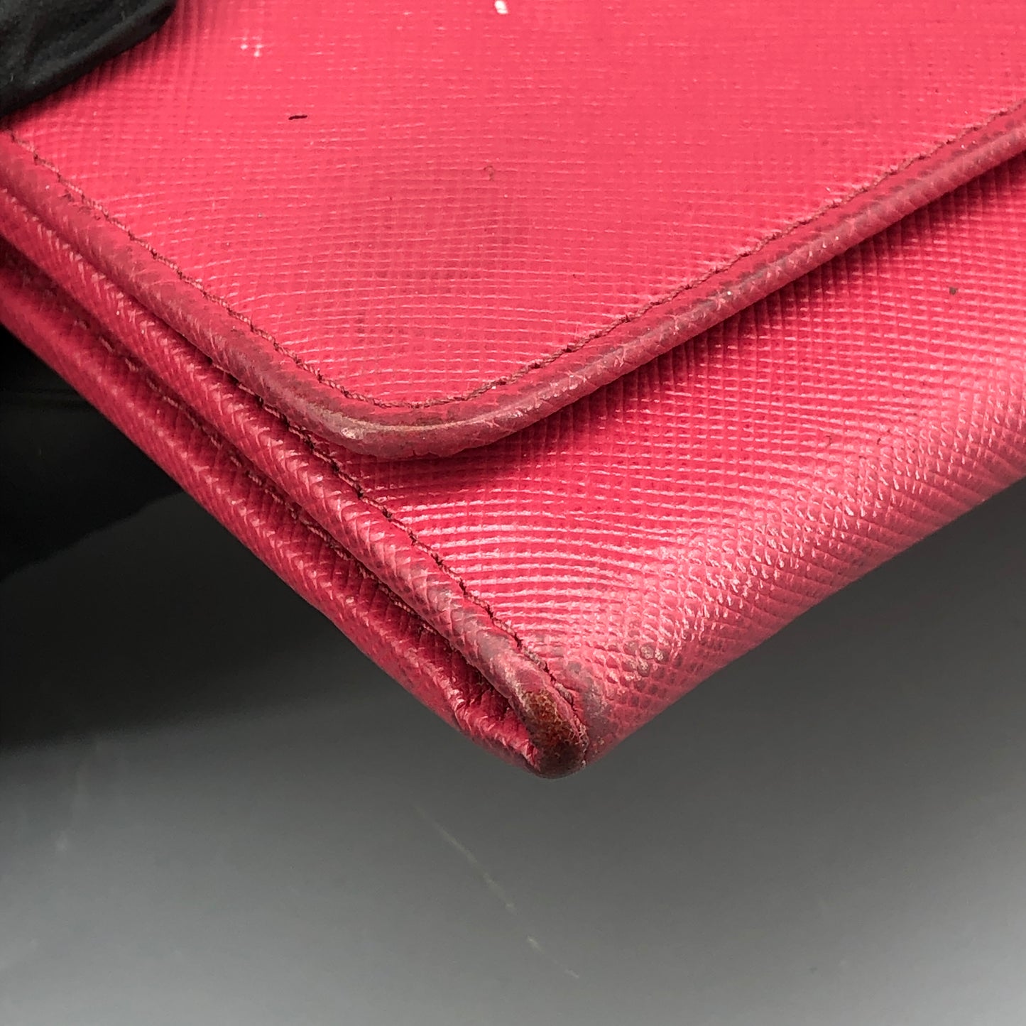 Prada Saffiano Leather WOC Wallet On Chain Hot Pink