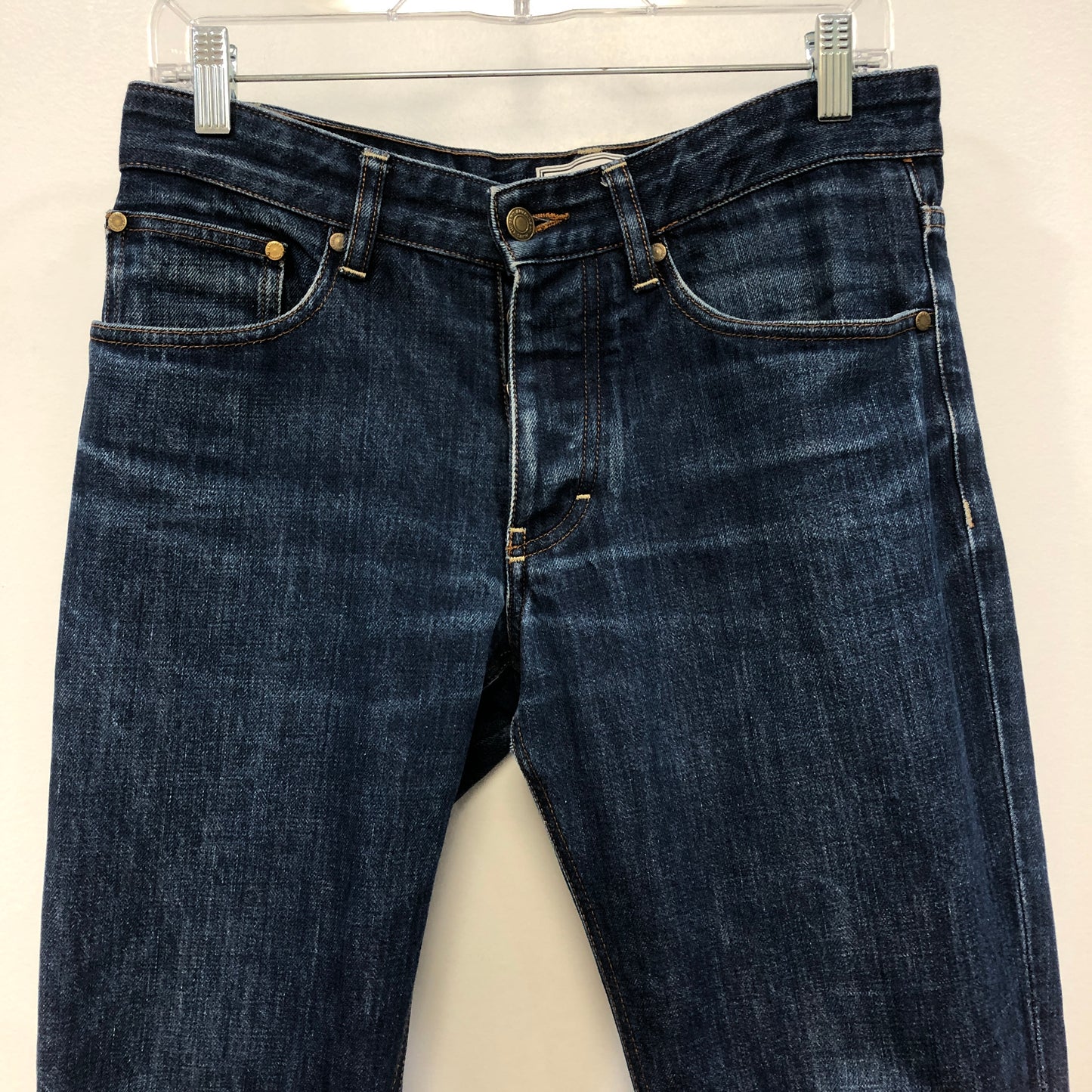 Ami Paris Blue Straight-Leg Denim Jeans Size 29