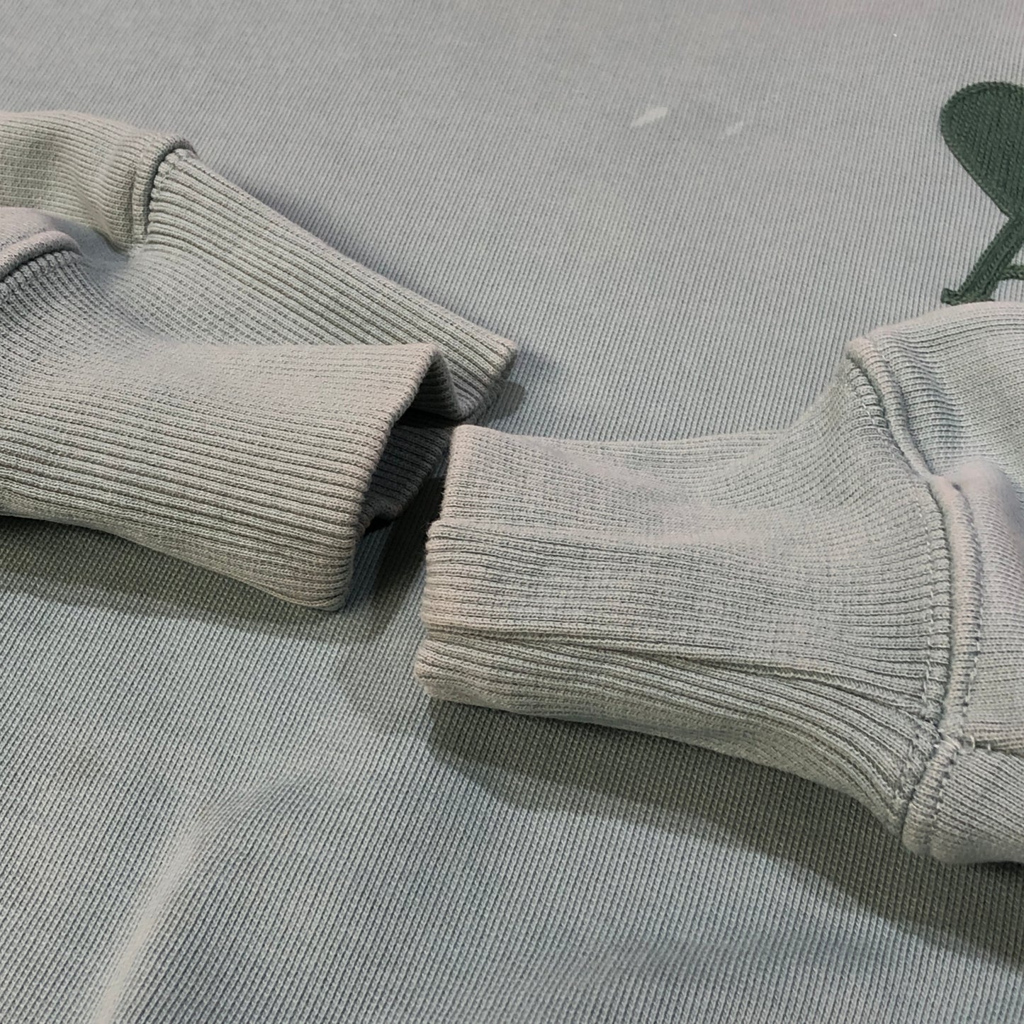 Ami Mint Green Crew Neck Long Sleeve Sweatshirt Size M